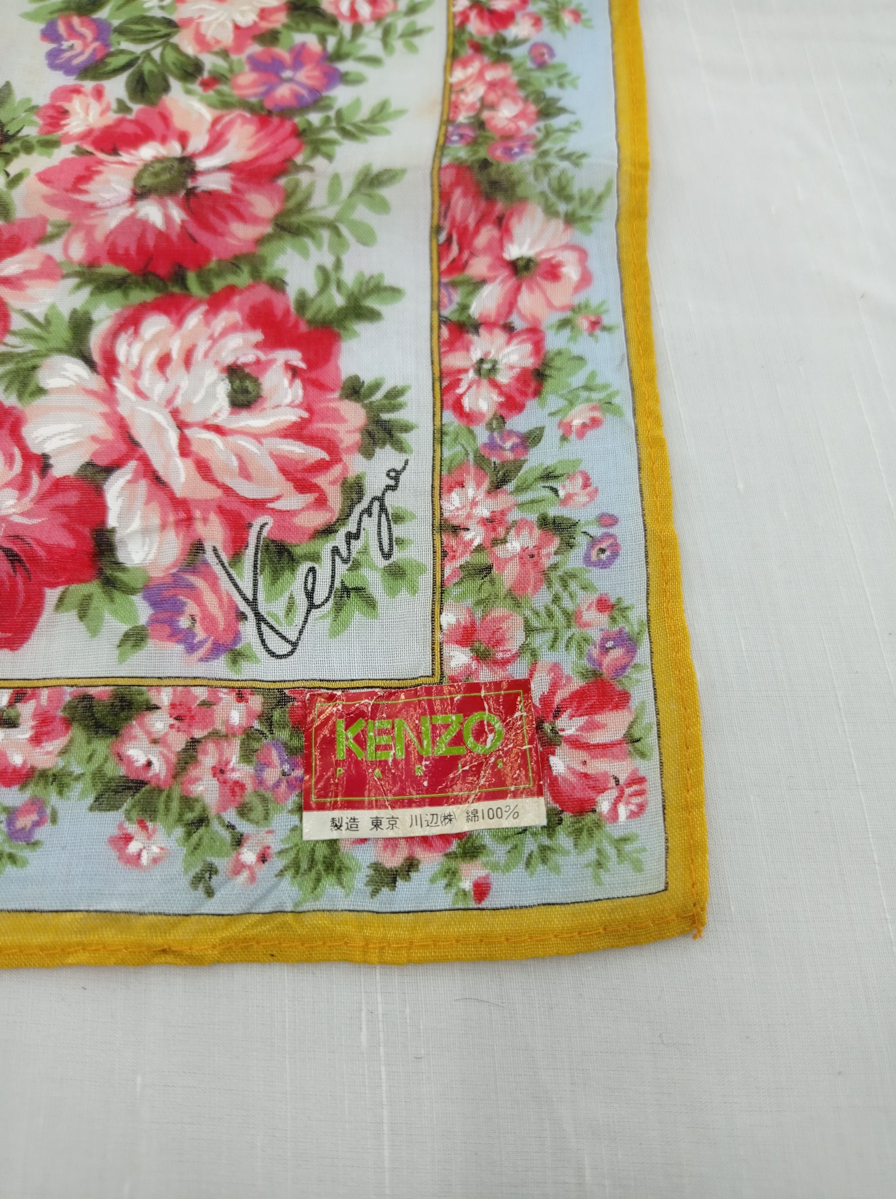 Kenzo Kenzo Floral Handkerchief / Neckwear / Bandana Size ONE SIZE - 5 Thumbnail