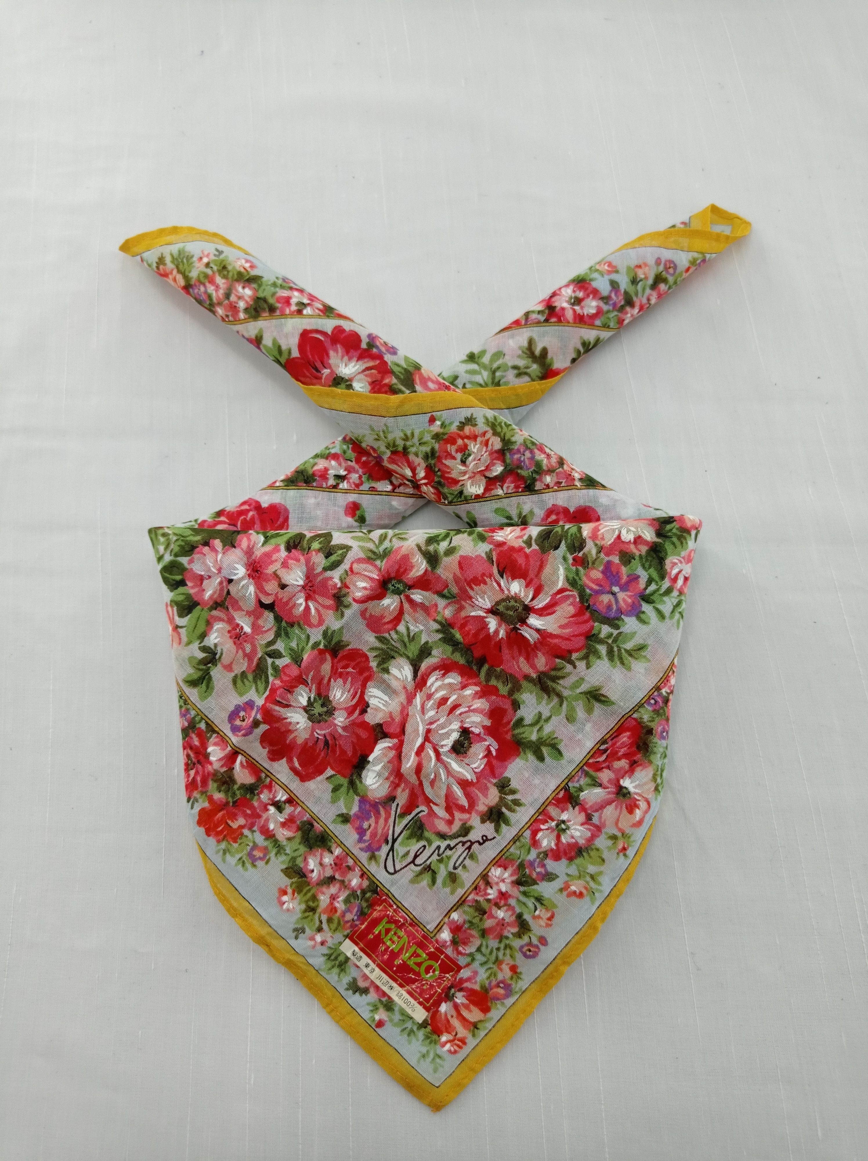 Kenzo Kenzo Floral Handkerchief / Neckwear / Bandana Size ONE SIZE - 1 Thumbnail