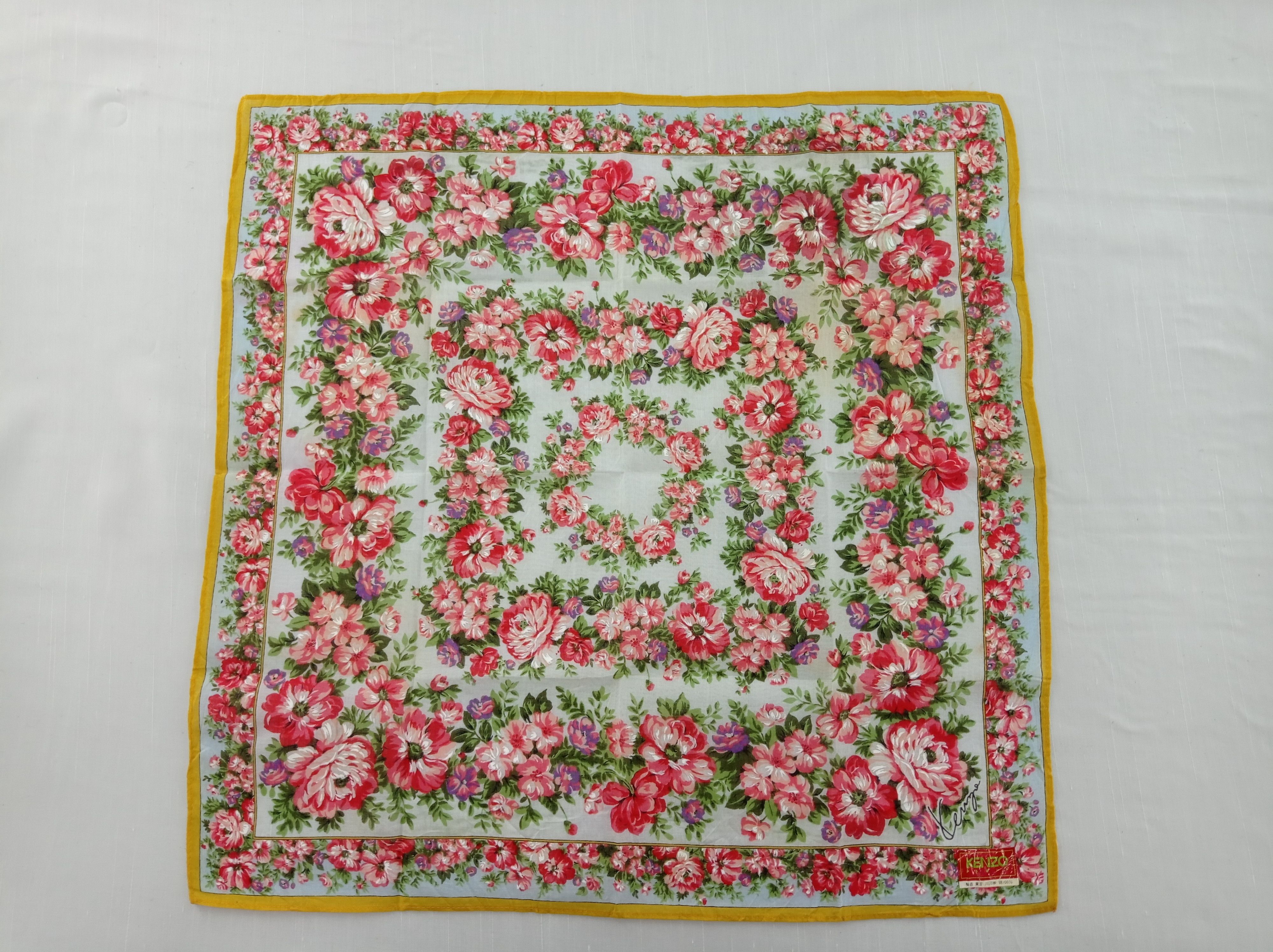 Kenzo Kenzo Floral Handkerchief / Neckwear / Bandana Size ONE SIZE - 3 Thumbnail