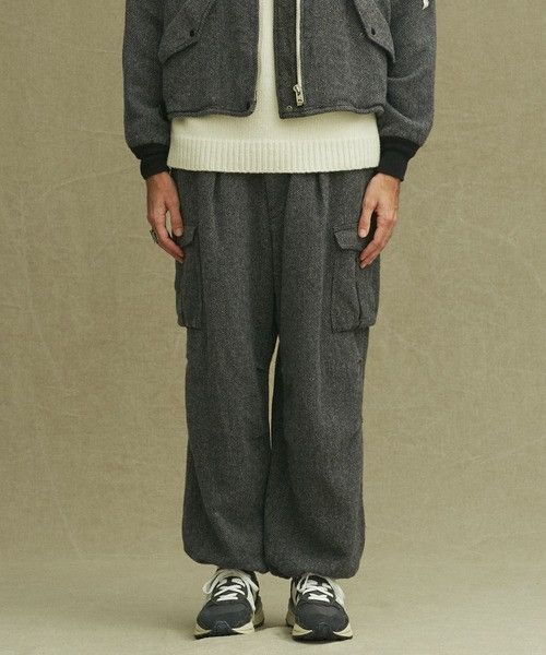 Japanese Brand Men’s 🇯🇵 nano universe Herringbone Wide Cargo Pants Sz JPN M Size US 31 - 3 Thumbnail