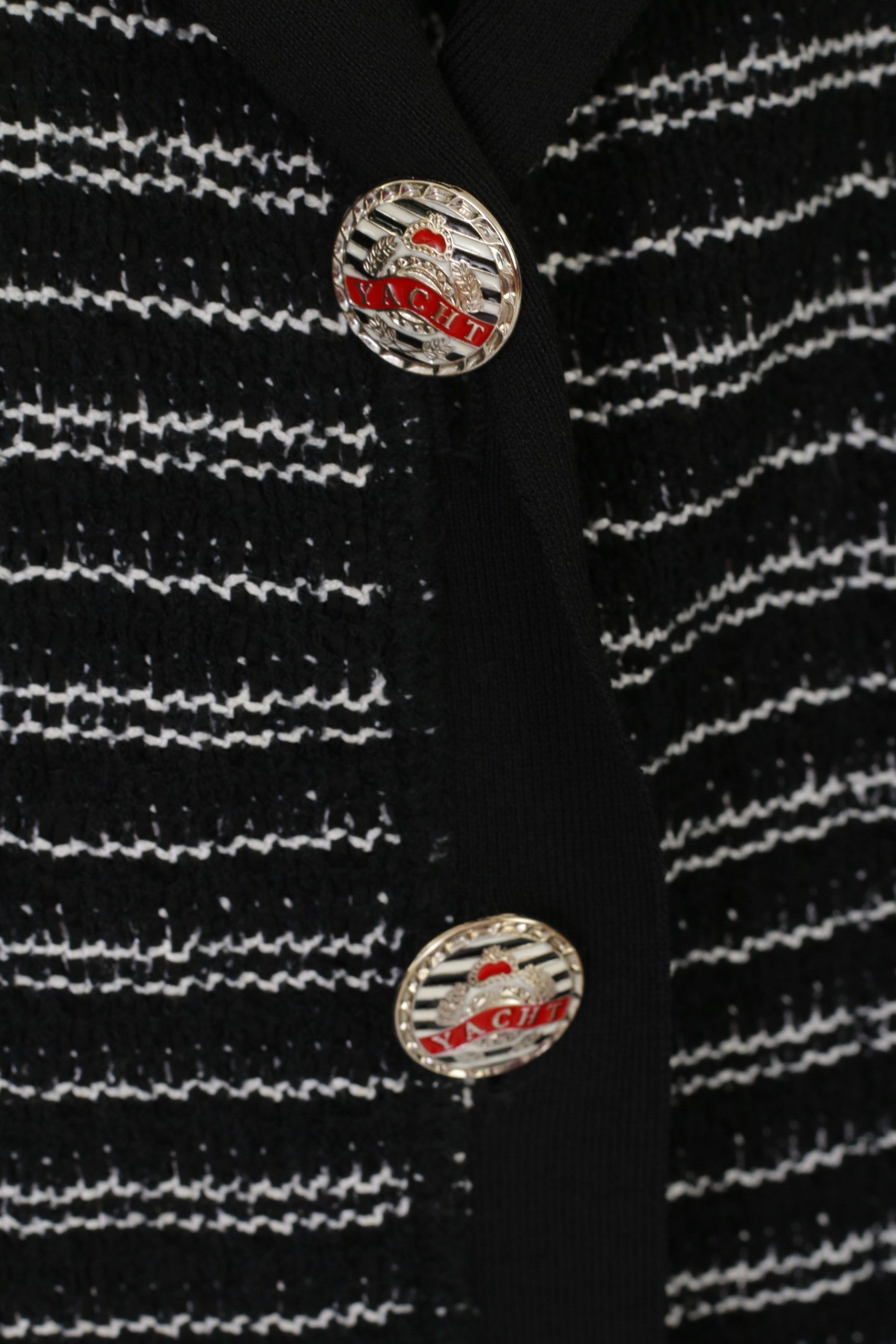 Vintage Giorgio Grati Women 52 XL Cardigan Black Striped 9642 Size XL / US 12-14 / IT 48-50 - 5 Thumbnail