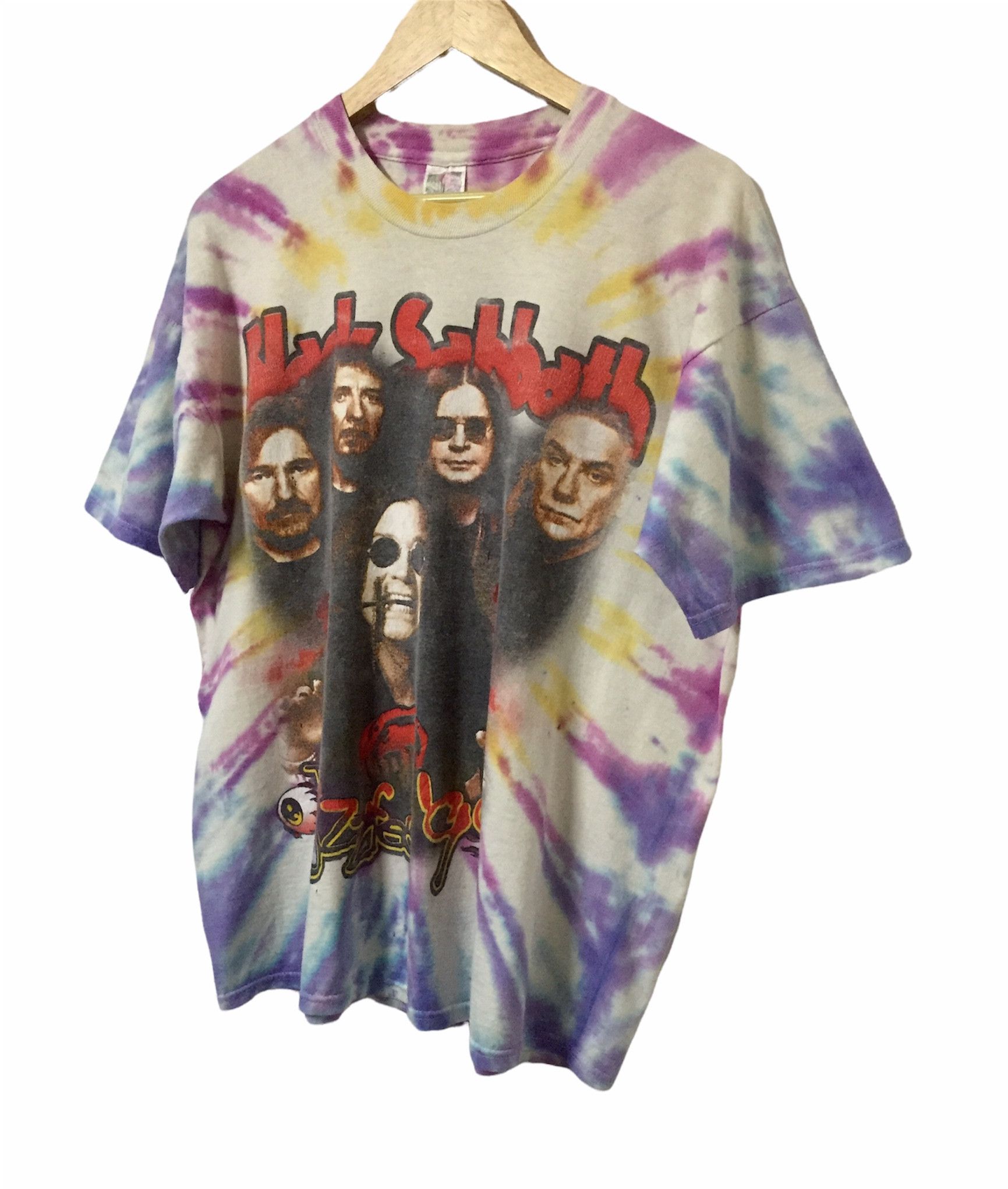 Band Tees VINTAGE 90s BLACK SABBATH OZZ FEST TIE DYE METAL BAND TSHIRT Size US XL / EU 56 / 4 - 2 Thumbnail