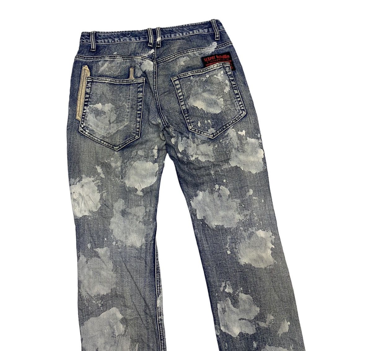 If Six Was Nine 🔥SEX POT REVENGE PATCHWORK DISTRESSED PUNK DENIM JEANS Size US 30 / EU 46 - 4 Thumbnail