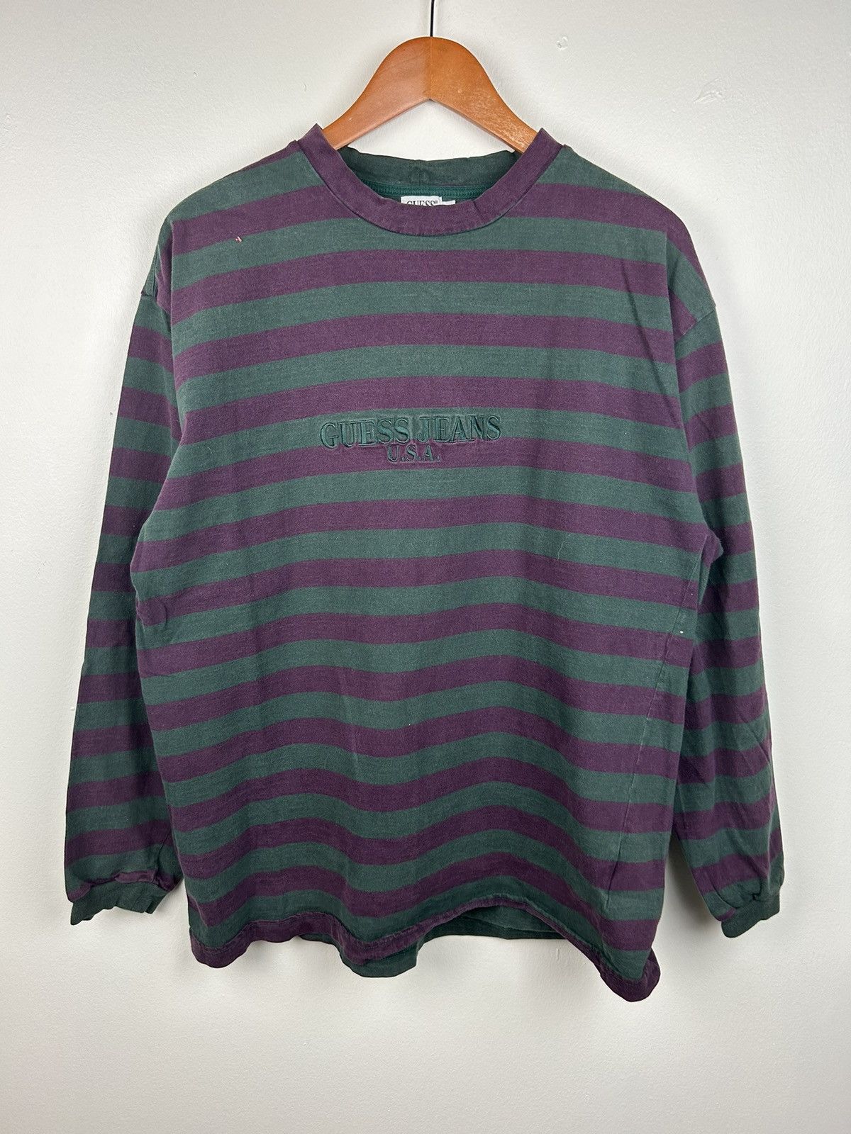 Guess × Vintage Vintage Striped Guess Shirt Size US XL / EU 56 / 4 - 1 Thumbnail