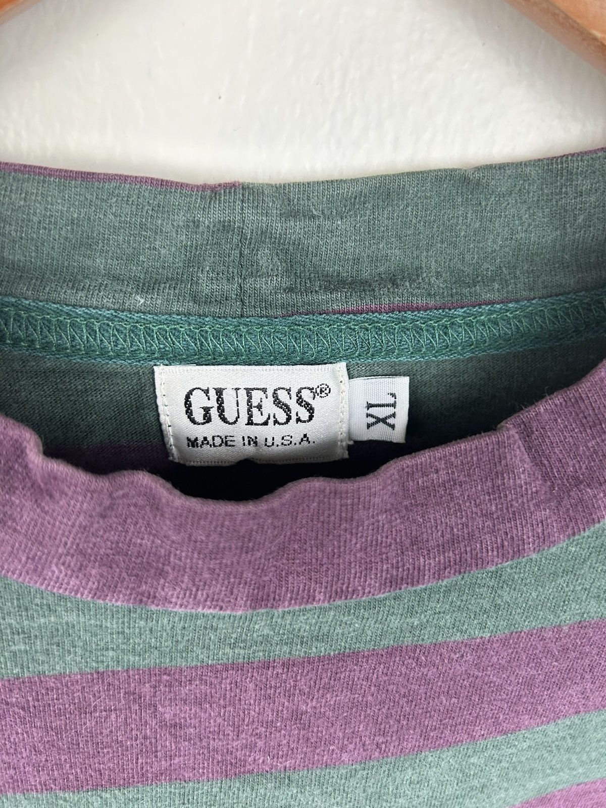 Guess × Vintage Vintage Striped Guess Shirt Size US XL / EU 56 / 4 - 4 Thumbnail