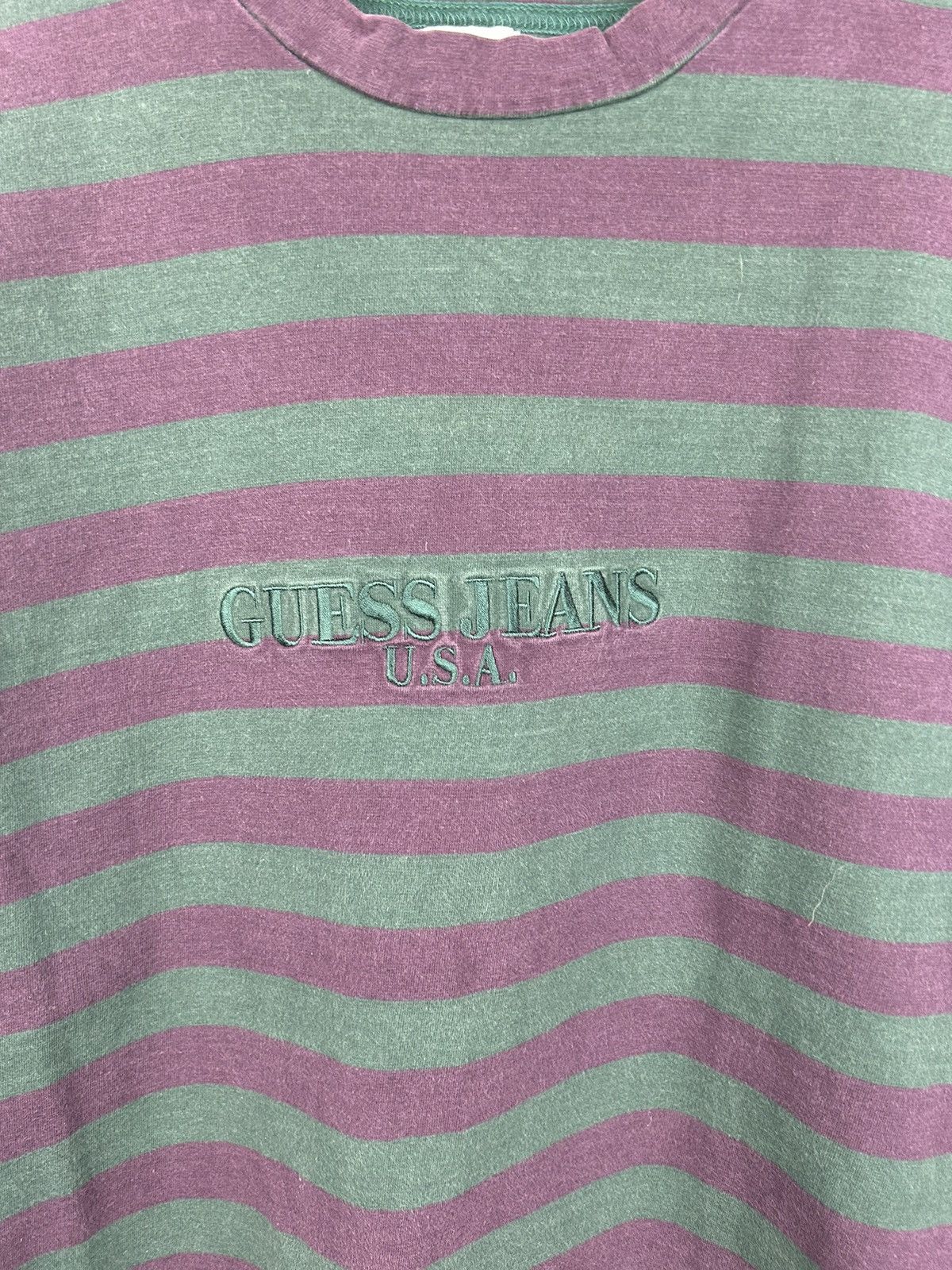 Guess × Vintage Vintage Striped Guess Shirt Size US XL / EU 56 / 4 - 2 Thumbnail