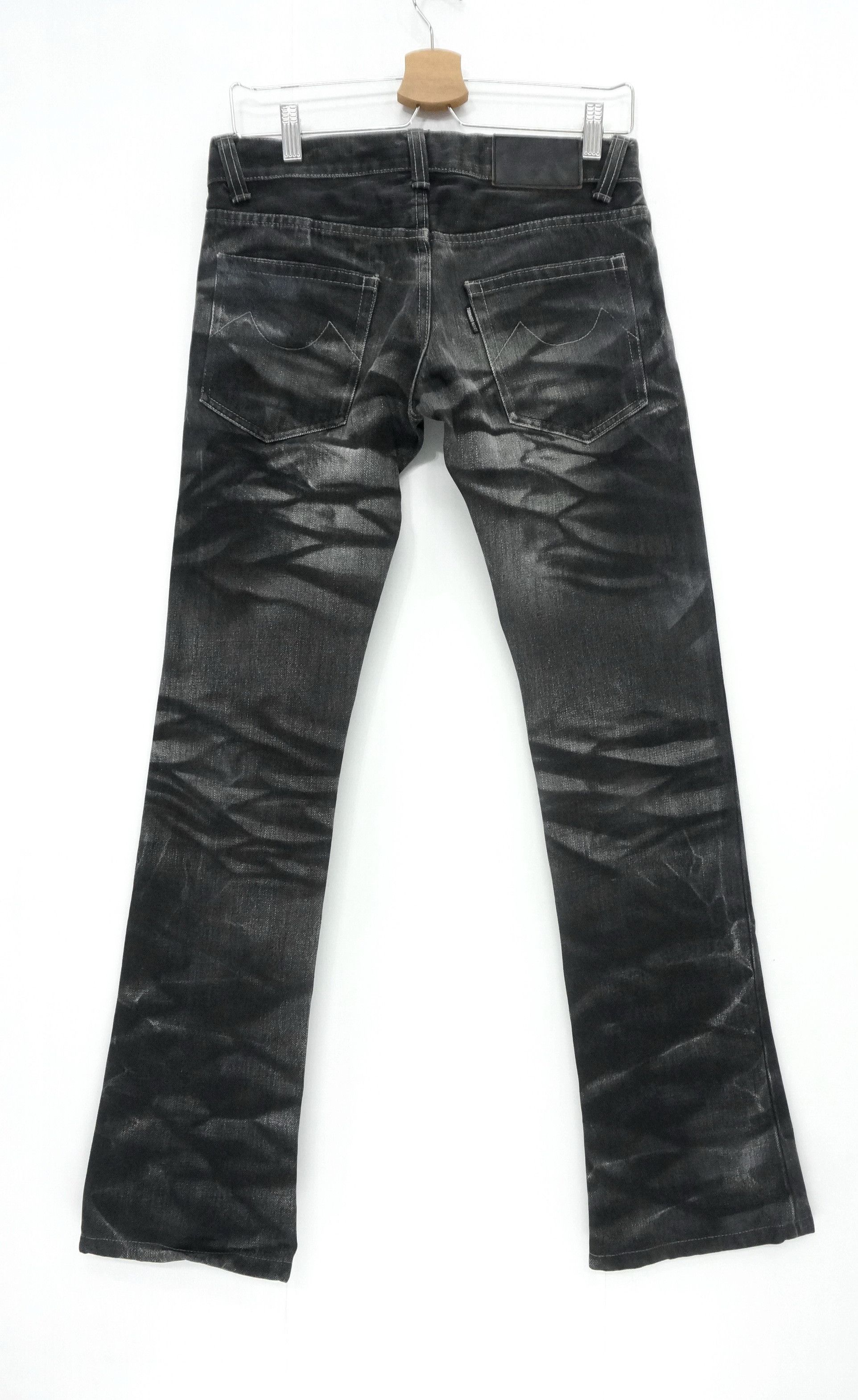 Japanese Brand 🔥 TORNADO MART Distressed Acid Wash Flared Skinny