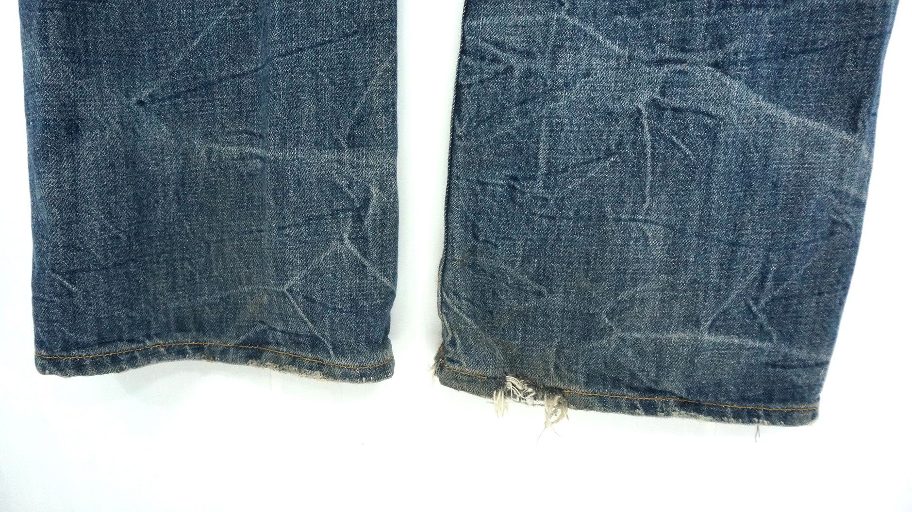 Japanese Brand 🎌Vtg DAILY NEWS Japan Distressed Skinny Flared Cargo Jeans Size US 32 / EU 48 - 9 Thumbnail