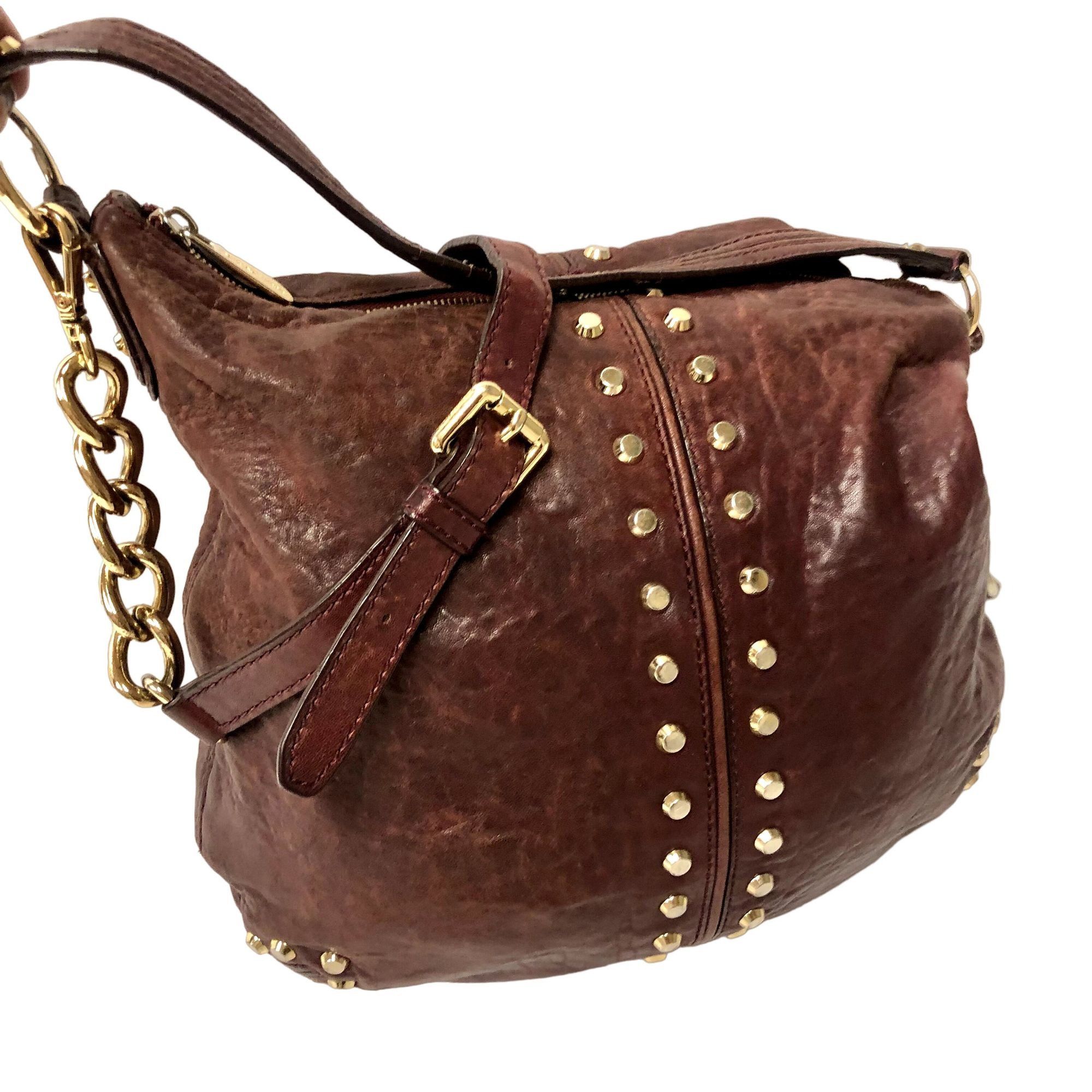 Kors Uptown Astor Michael Kors UPTOWN ASTOR Gold Studded Hobo