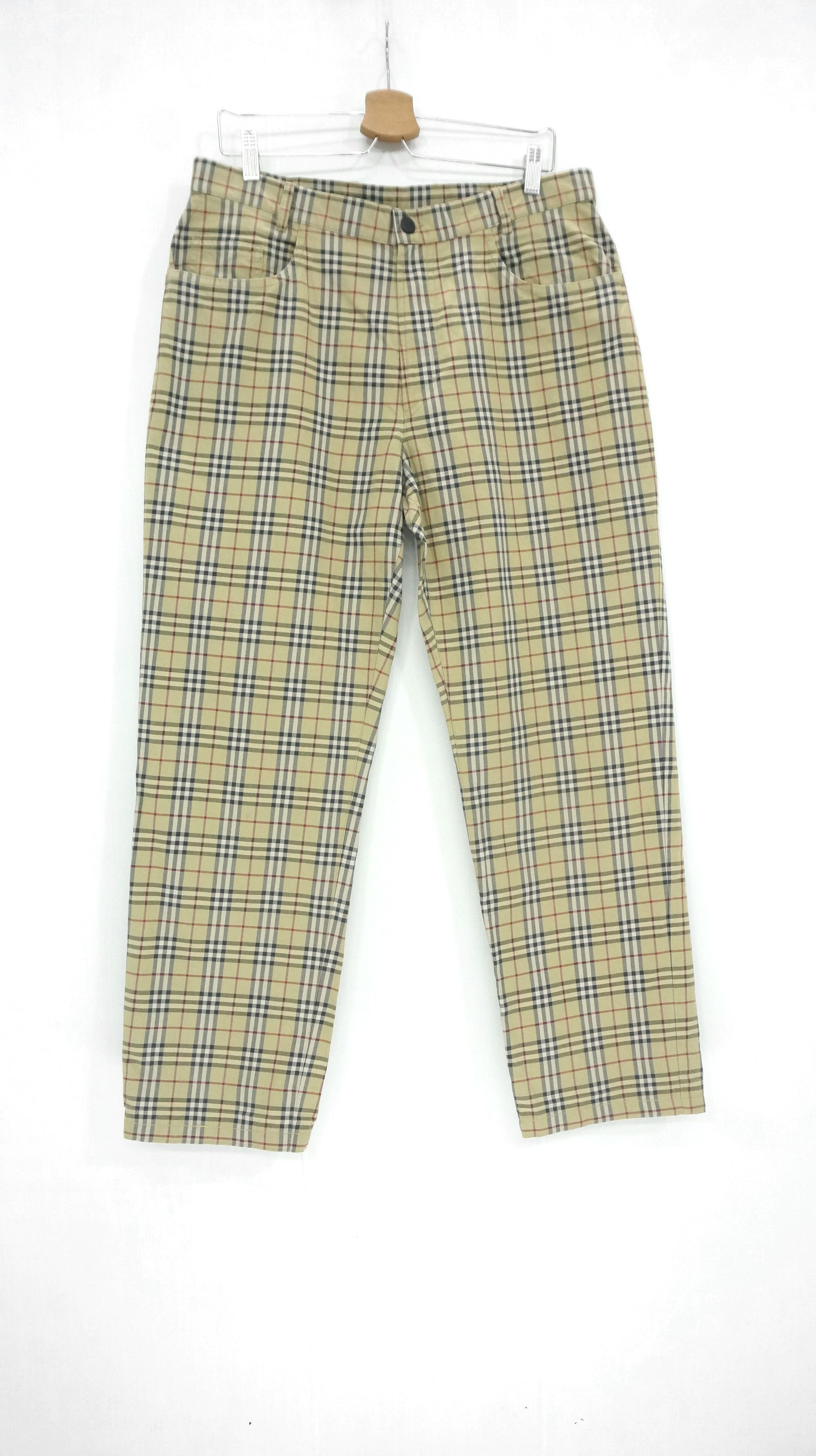 Burberry Vintage 🔥 Burberry Nova Check Purland Cotton Pants Size 36R Size US 34 / EU 50 - 7 Thumbnail