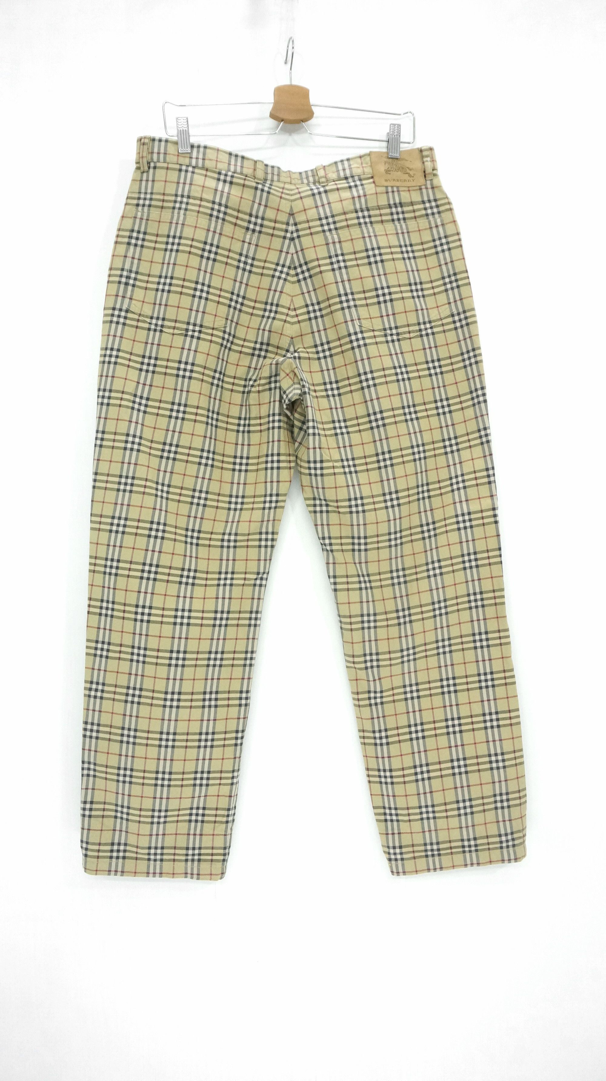 Vintage 🔥 Burberry Nova Check Purland Cotton Pants Size 36R