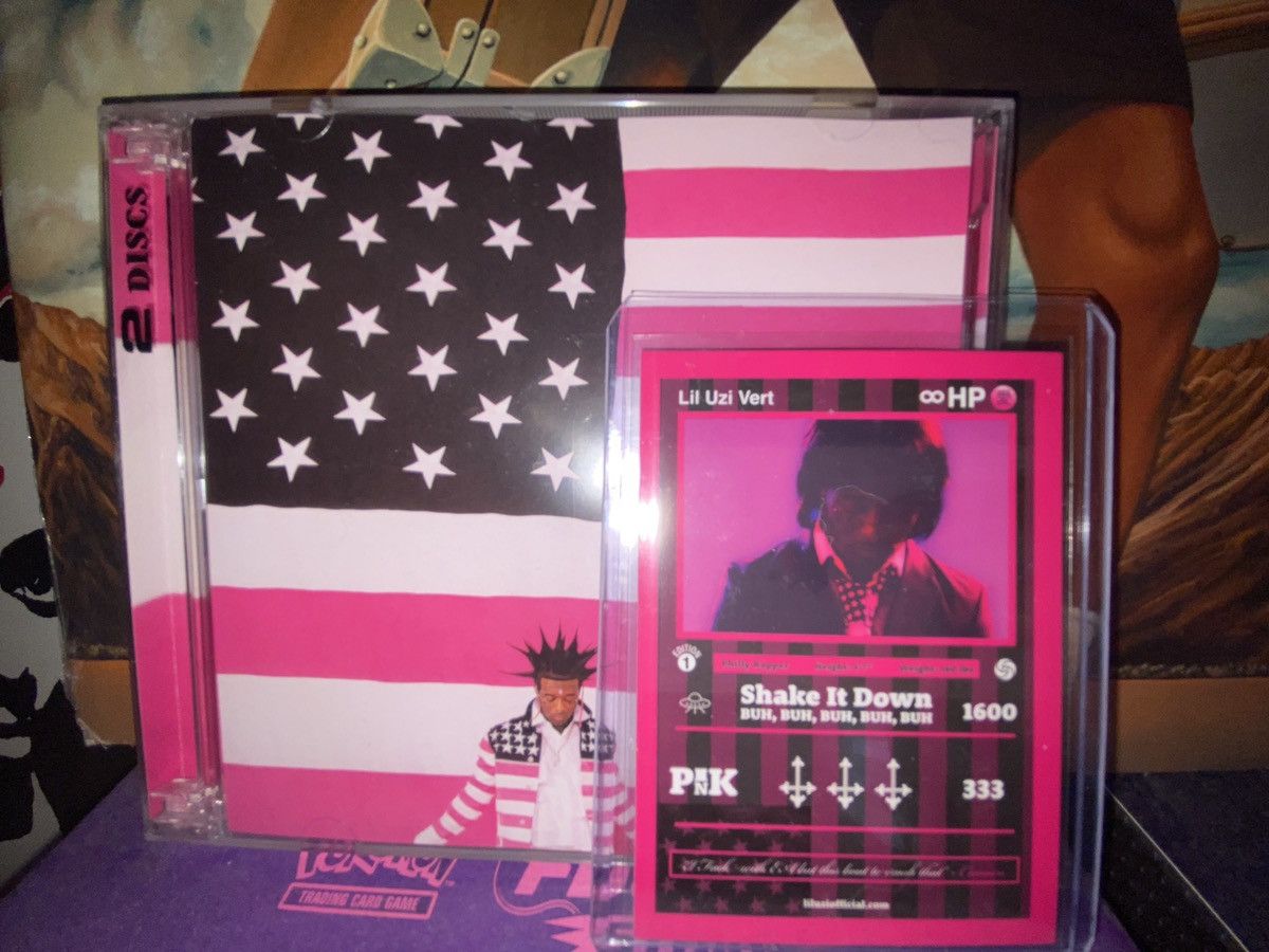 Lil uzi vert pink tape cd online and pokemon card