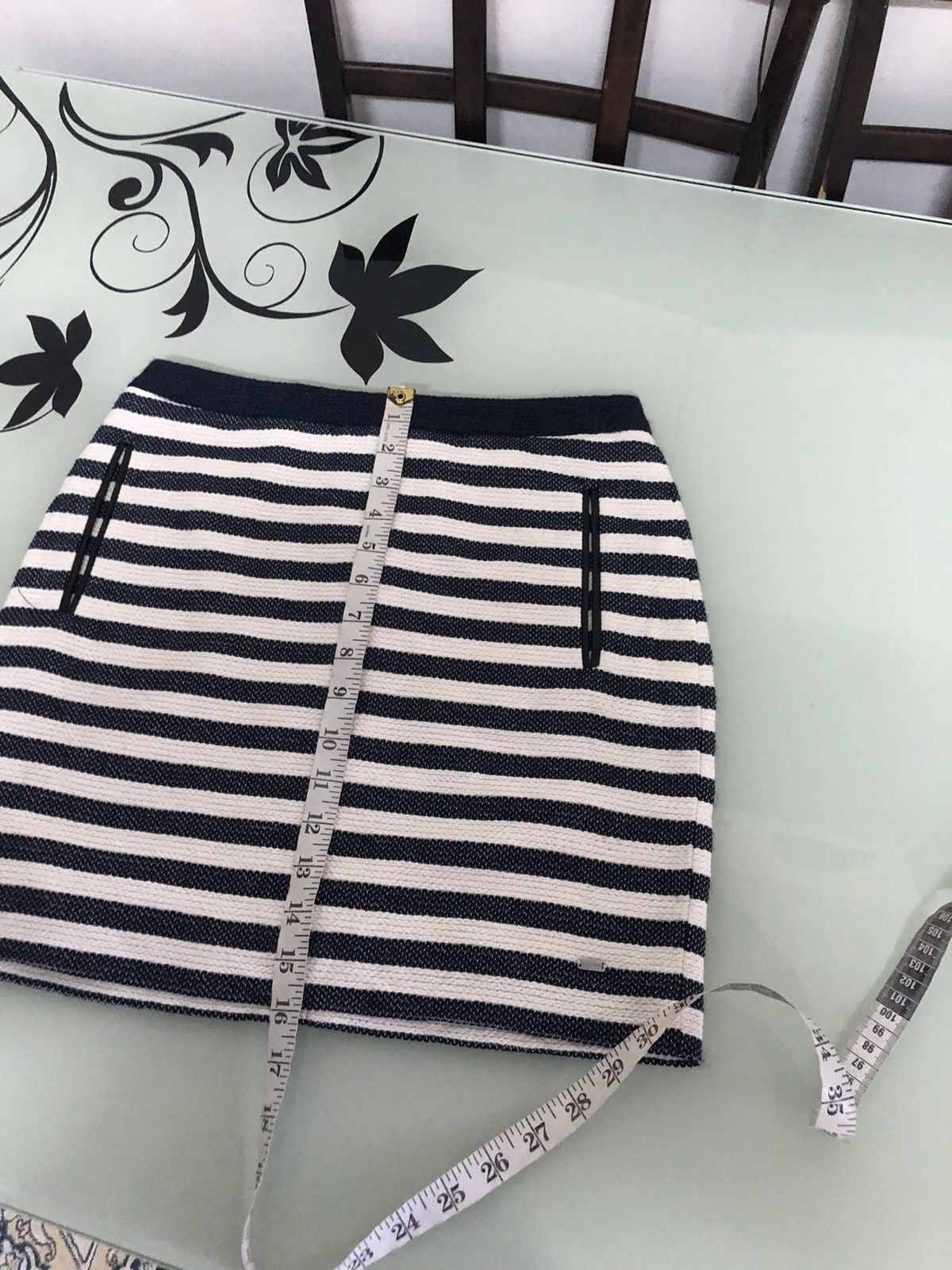Tommy Hilfiger Vintage Tommy Hilfiger Tweed Striped Blue Mini Skirt Size 28" / US 6 / IT 42 - 16 Thumbnail