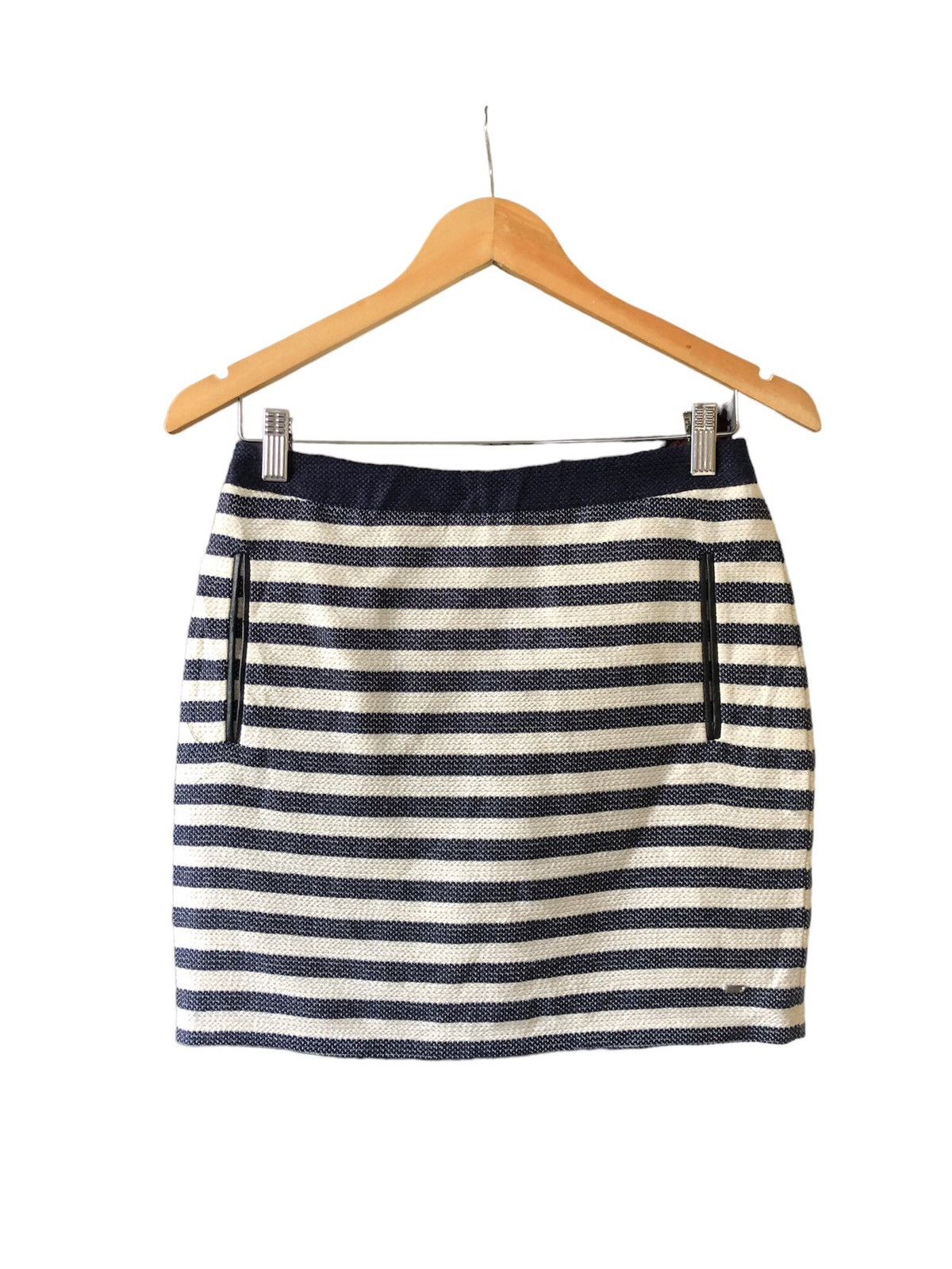 Tommy Hilfiger Vintage Tommy Hilfiger Tweed Striped Blue Mini Skirt Size 28" / US 6 / IT 42 - 17 Thumbnail