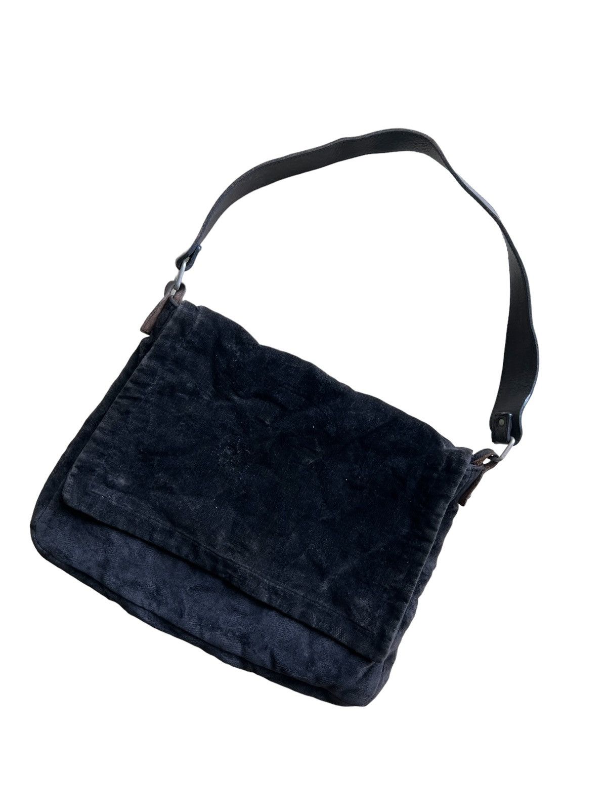 A.P.C. GRAIL🔥90s APC 🇫🇷 Velour Leather Strap Sling CrossBody Bag Size ONE SIZE - 2 Thumbnail
