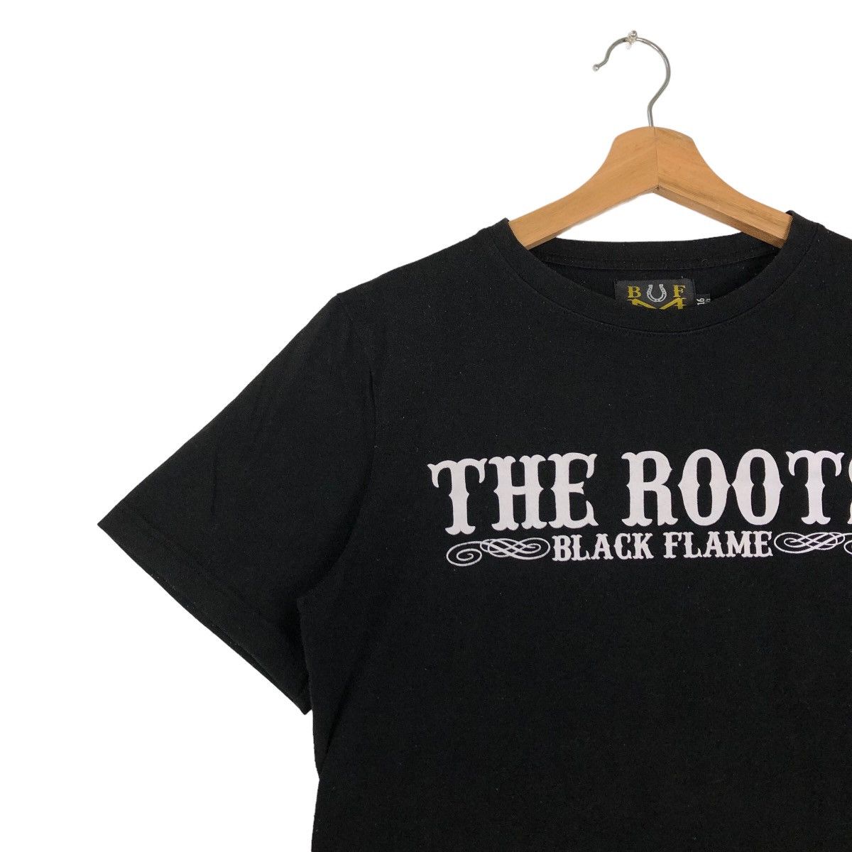 Japanese Brand VINTAGE BIG LOGO BLACK FLAME THE ROOT TEE INSPIRE RAFFSIMONS Size US M / EU 48-50 / 2 - 7 Thumbnail