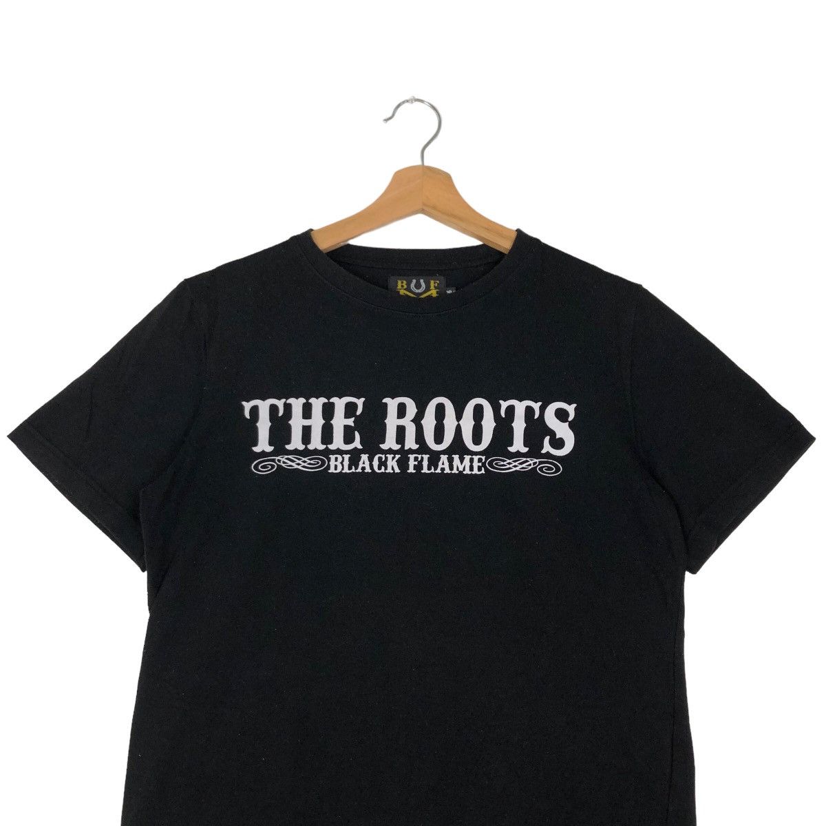 Japanese Brand VINTAGE BIG LOGO BLACK FLAME THE ROOT TEE INSPIRE RAFFSIMONS Size US M / EU 48-50 / 2 - 3 Thumbnail