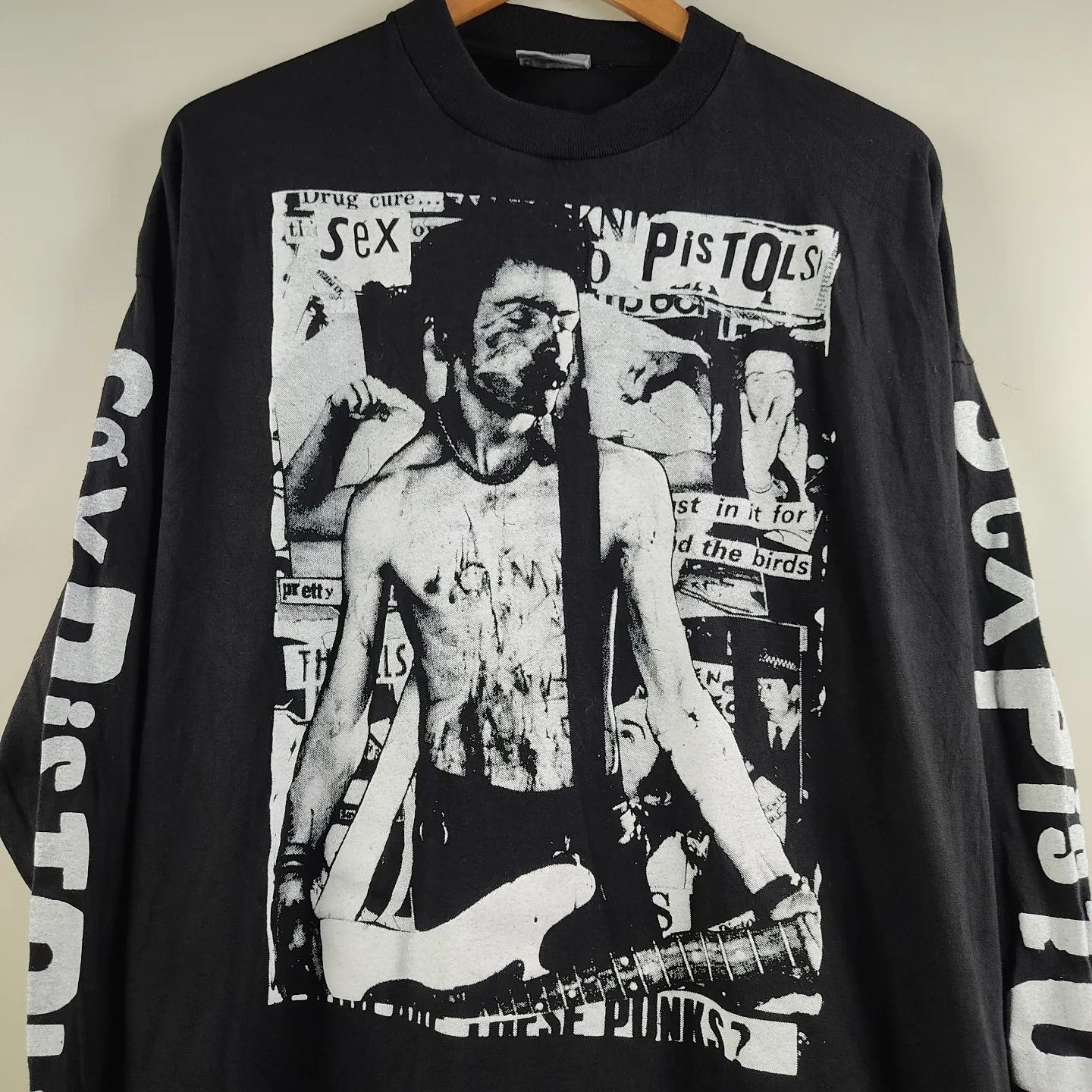 Band Tees × Vintage 90's The Sex Pistol's Sid Vicious Punk longsleeve Size US XL / EU 56 / 4 - 6 Thumbnail