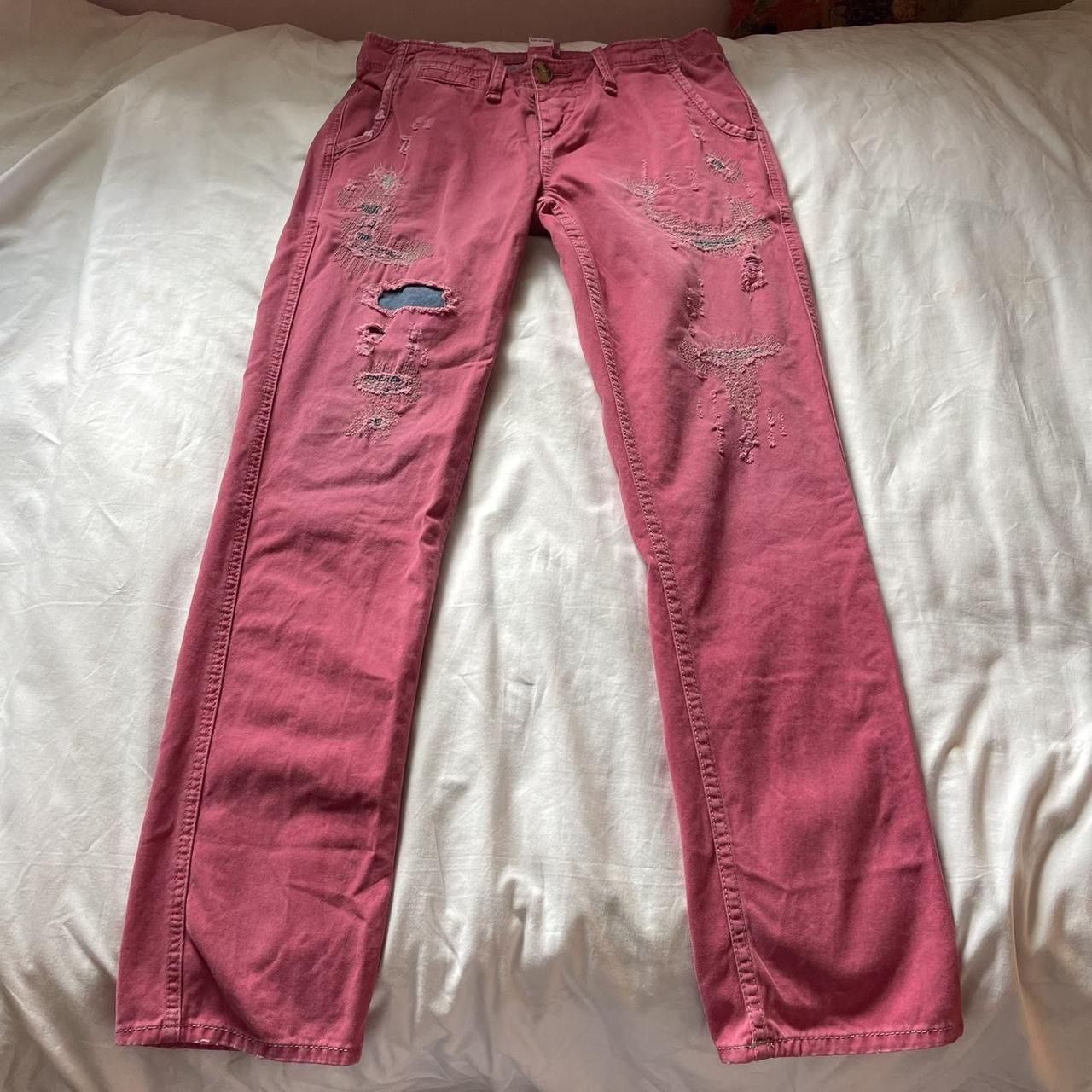Streetwear × True Religion Pink Dyed True Religion Jeans | Grailed