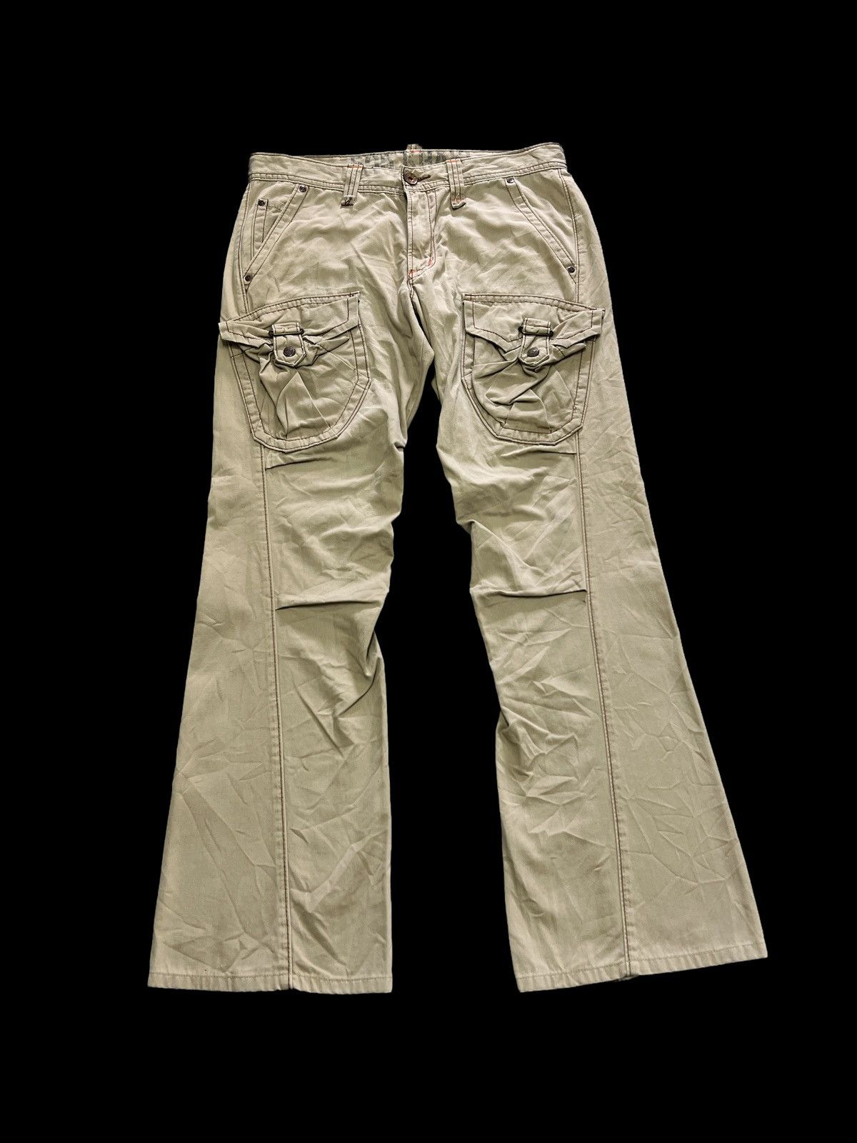 Edwin FLARED🔥 EDWIN 505 KHAKIS THE CUTTING EDGE Size US 34 / EU 50 - 1 Thumbnail
