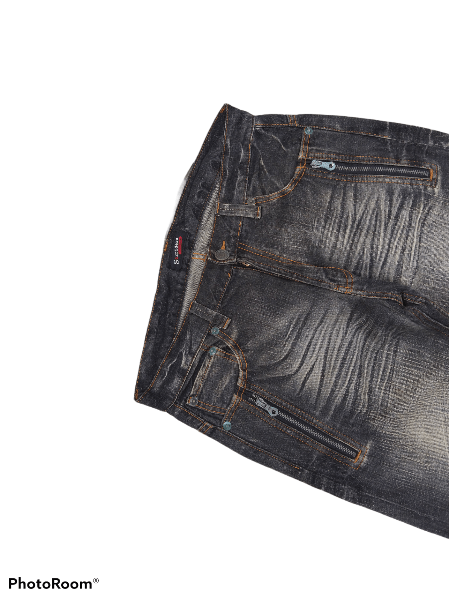Japanese Brand DISTRESSED WASHED BLACK SORRIDERE DENIM PANTS Size US 33 - 5 Thumbnail