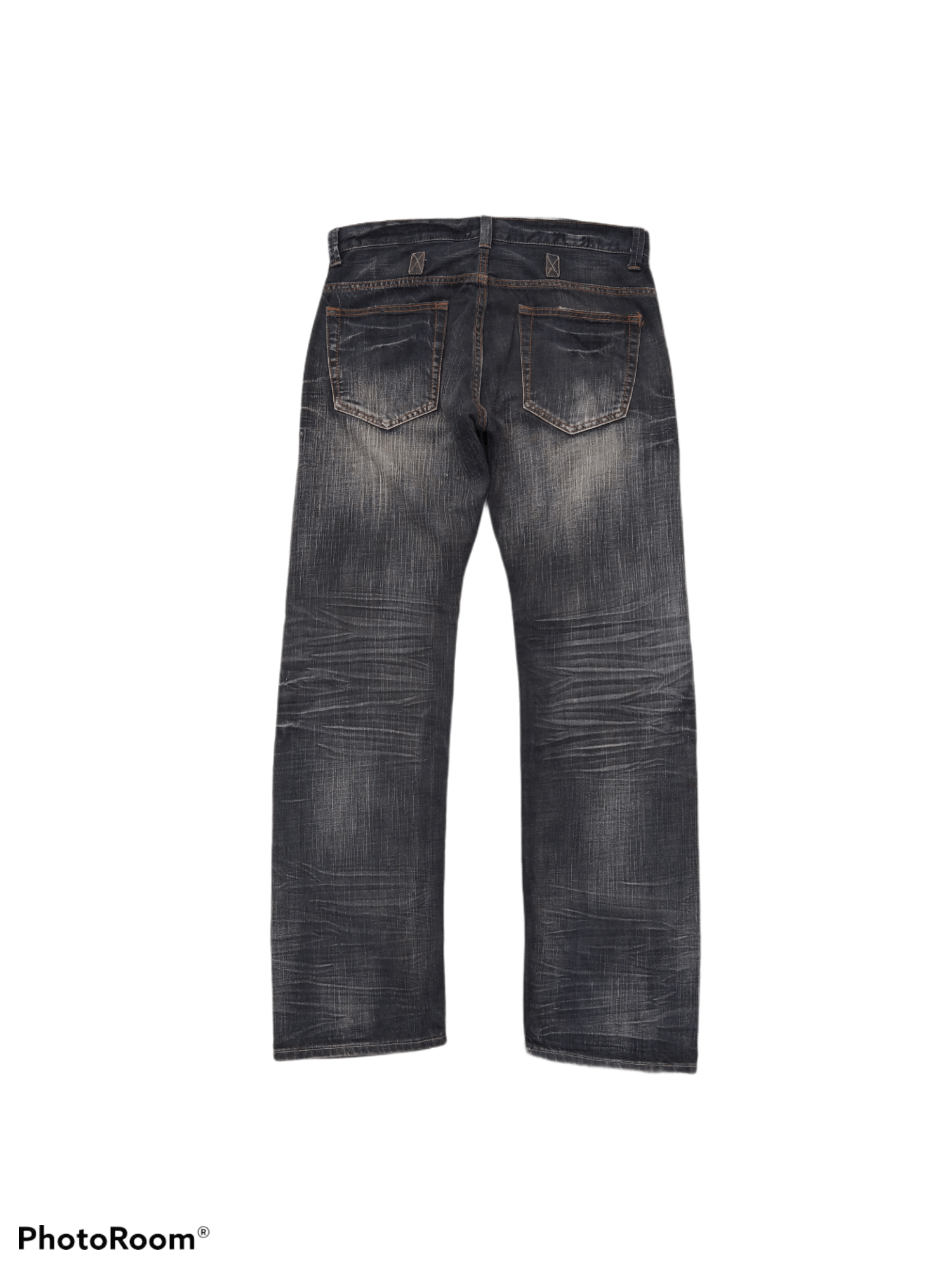 Japanese Brand DISTRESSED WASHED BLACK SORRIDERE DENIM PANTS Size US 33 - 2 Thumbnail