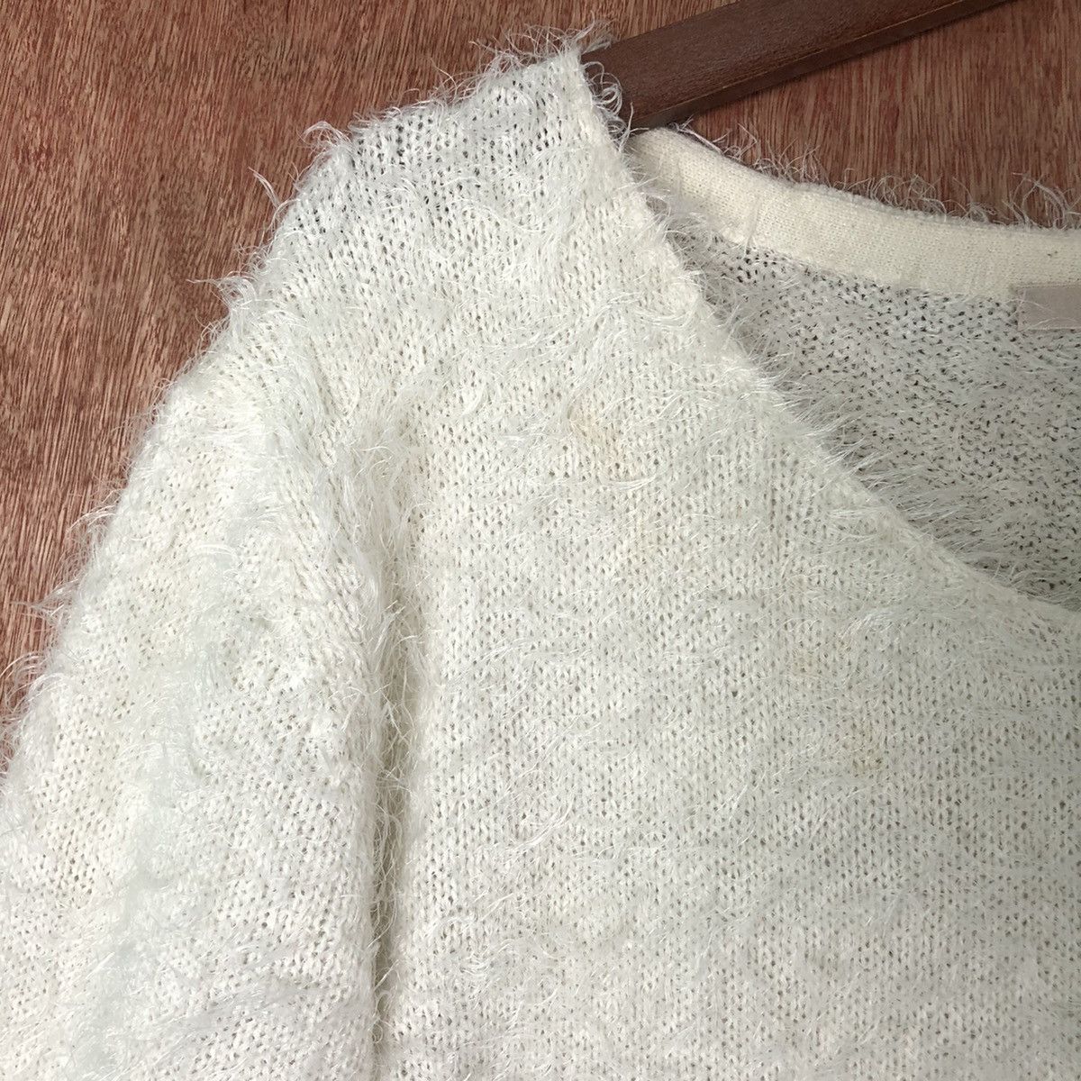 Homespun Knitwear × Japanese Brand Khalita Long Shaggy Shaggy Fur Mohair Knitwear #6595 Size L / US 10 / IT 46 - 6 Thumbnail
