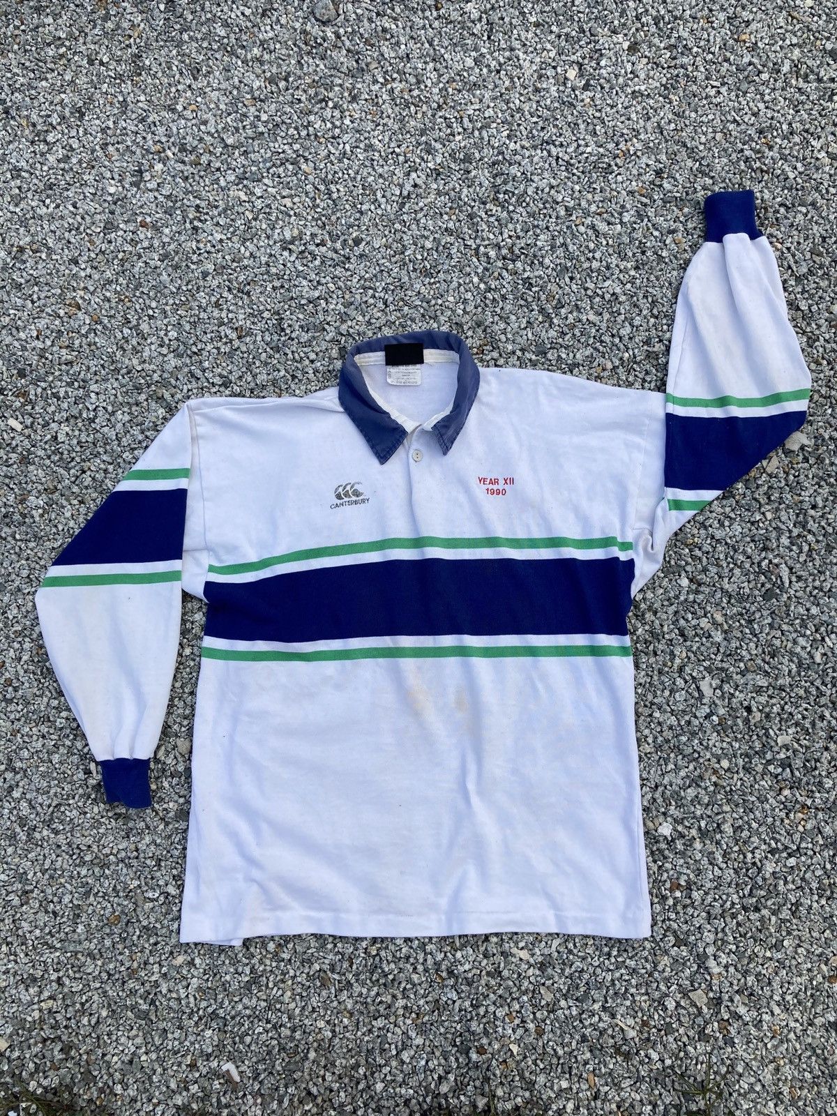 image of Canterbury Of New Zealand x Vintage 90’S Canterbury Rugby Jersey in White, Men's (Size Large)