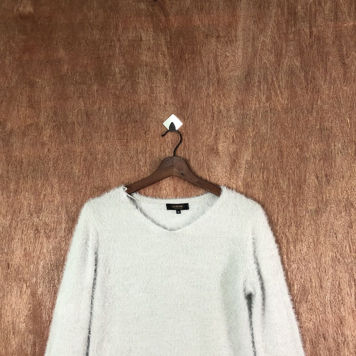 Homespun Knitwear Clossri Grey Shag Shaggy Fur Mohair Knitwear #6590 Size M / US 6-8 / IT 42-44 - 2 Thumbnail