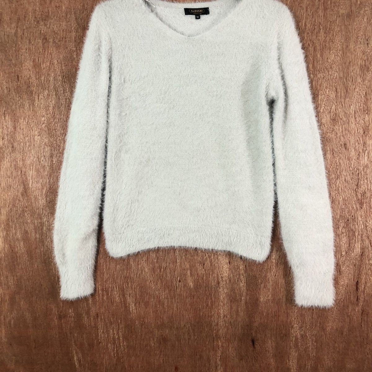 Homespun Knitwear Clossri Grey Shag Shaggy Fur Mohair Knitwear #6590 Size M / US 6-8 / IT 42-44 - 3 Thumbnail
