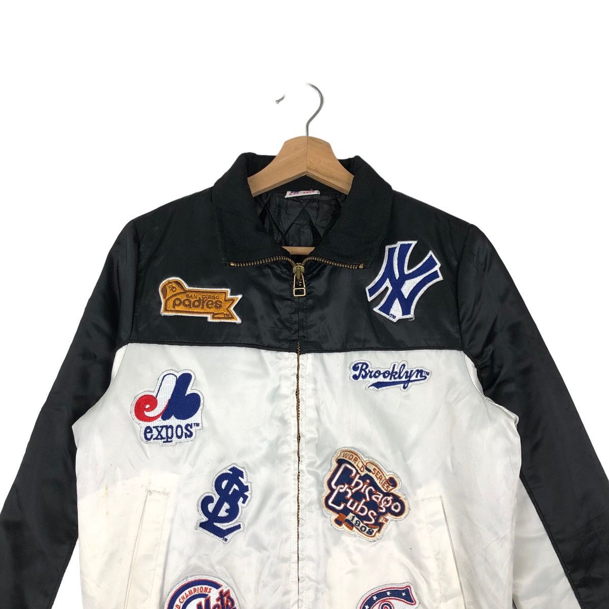 Japanese Brand VINTAGE VARSITY JACKET SOFT LEATHER NY YANKEES EMBROIDERED Size US S / EU 44-46 / 1 - 2 Thumbnail