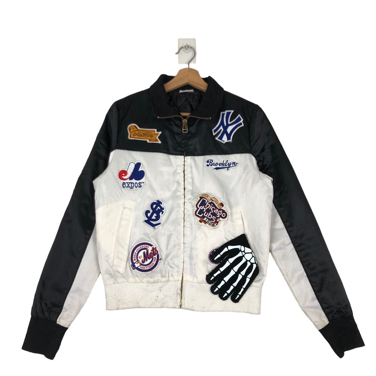 Japanese Brand VINTAGE VARSITY JACKET SOFT LEATHER NY YANKEES EMBROIDERED Size US S / EU 44-46 / 1 - 1 Thumbnail
