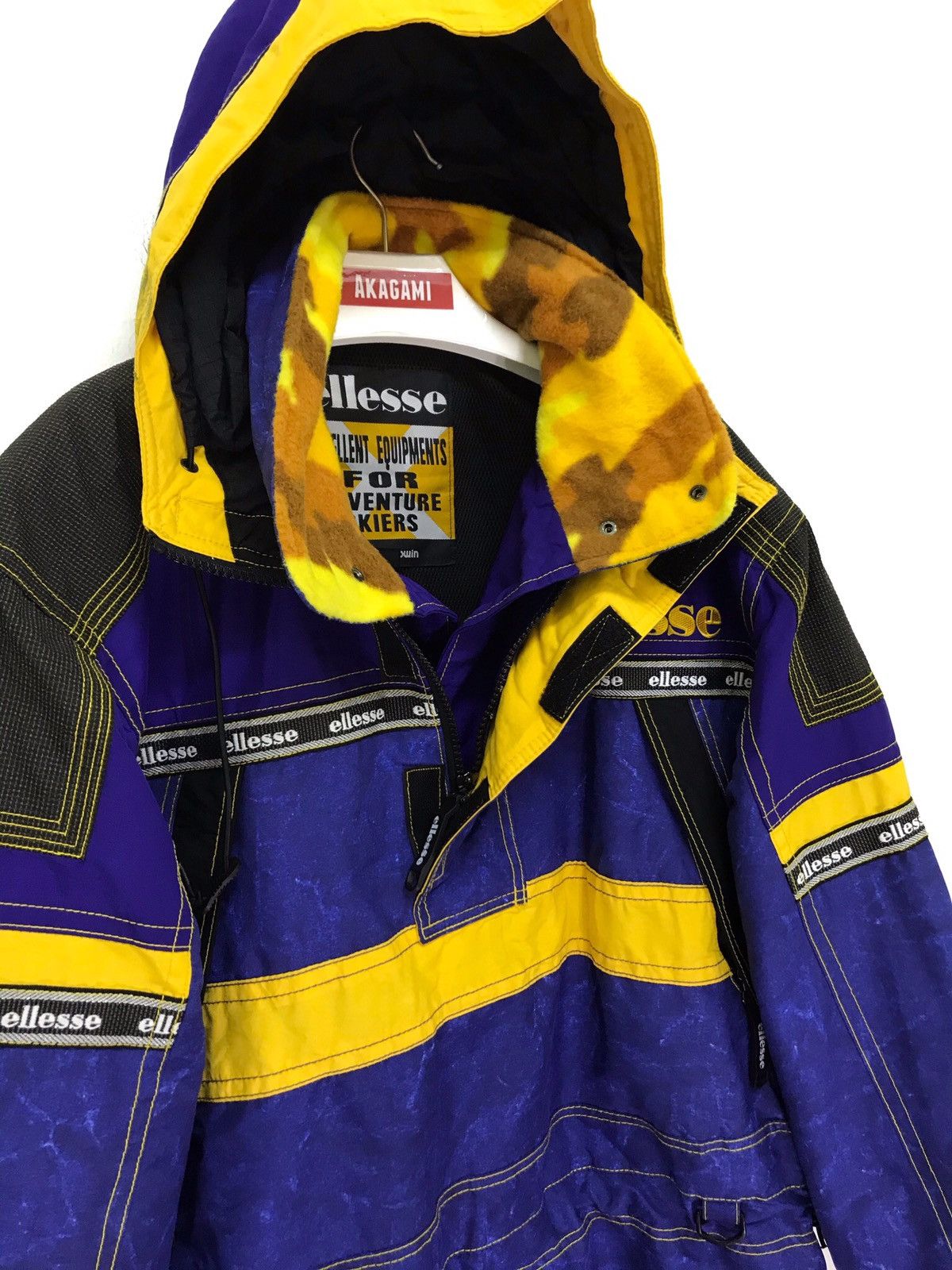 Ellesse Vtg 90s Ellesse Ski Jumper Multi Colour Block Size US L / EU 52-54 / 3 - 5 Thumbnail