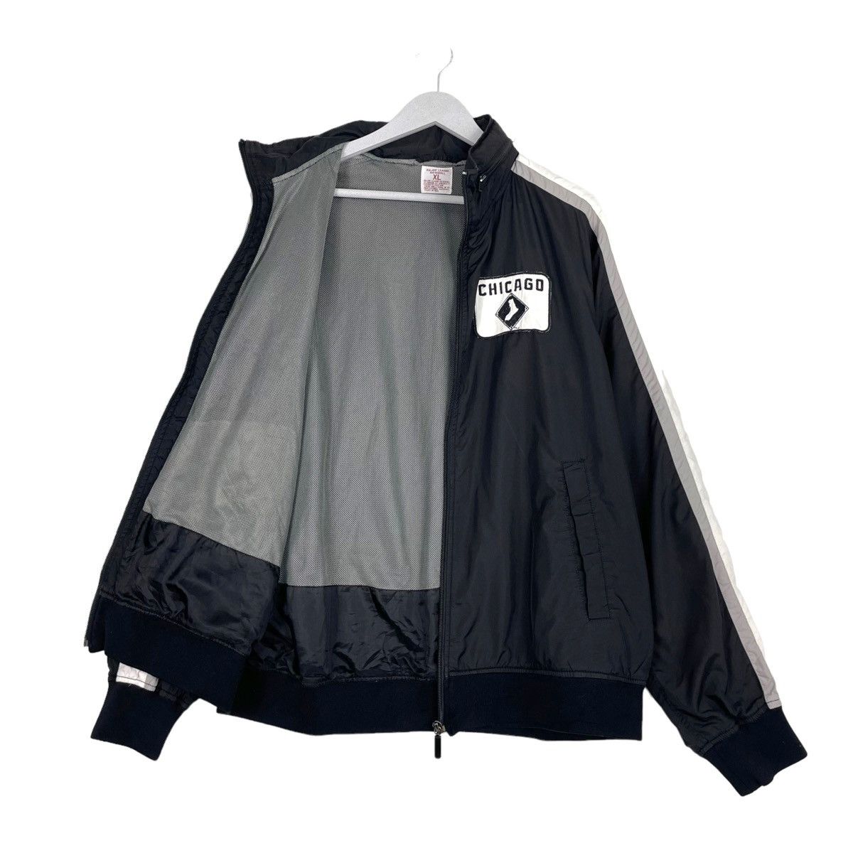 MLB × Vintage 💥 MLB WHITE SOX BASEBALL ZIPPER JACKET Size US L / EU 52-54 / 3 - 9 Thumbnail