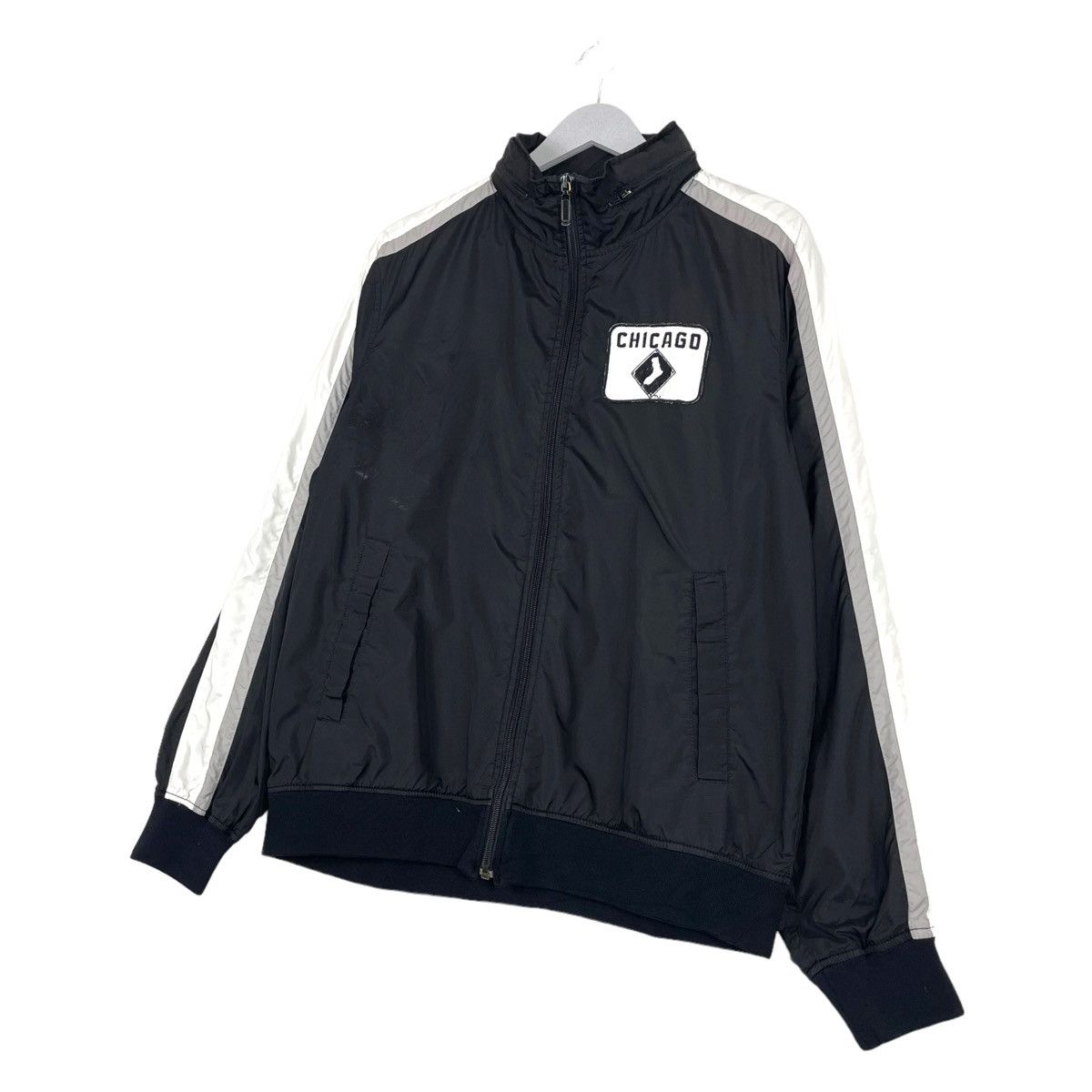 MLB × Vintage 💥 MLB WHITE SOX BASEBALL ZIPPER JACKET Size US L / EU 52-54 / 3 - 2 Thumbnail