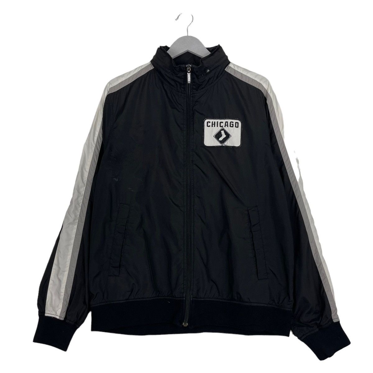 MLB × Vintage 💥 MLB WHITE SOX BASEBALL ZIPPER JACKET Size US L / EU 52-54 / 3 - 1 Thumbnail