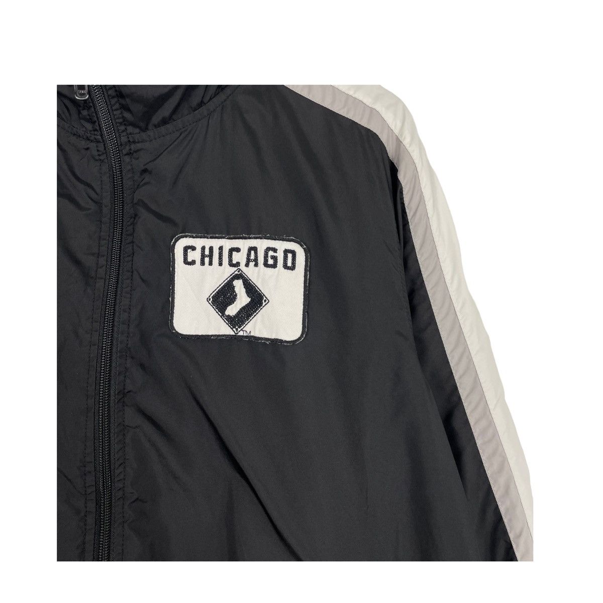 MLB × Vintage 💥 MLB WHITE SOX BASEBALL ZIPPER JACKET Size US L / EU 52-54 / 3 - 6 Thumbnail