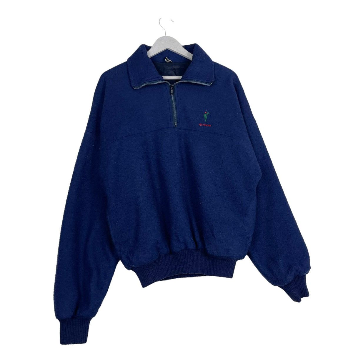 Japanese Brand 💥 90s TOYOTA HALFZIP FLEECE SWEATER MADE IN ENGLAND Size US M / EU 48-50 / 2 - 3 Thumbnail
