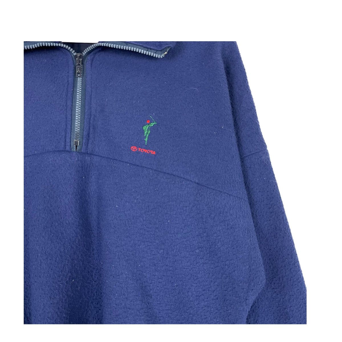 Japanese Brand 💥 90s TOYOTA HALFZIP FLEECE SWEATER MADE IN ENGLAND Size US M / EU 48-50 / 2 - 7 Thumbnail