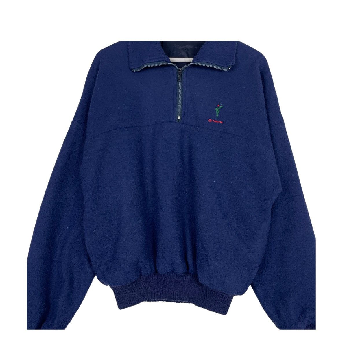 Japanese Brand 💥 90s TOYOTA HALFZIP FLEECE SWEATER MADE IN ENGLAND Size US M / EU 48-50 / 2 - 6 Thumbnail
