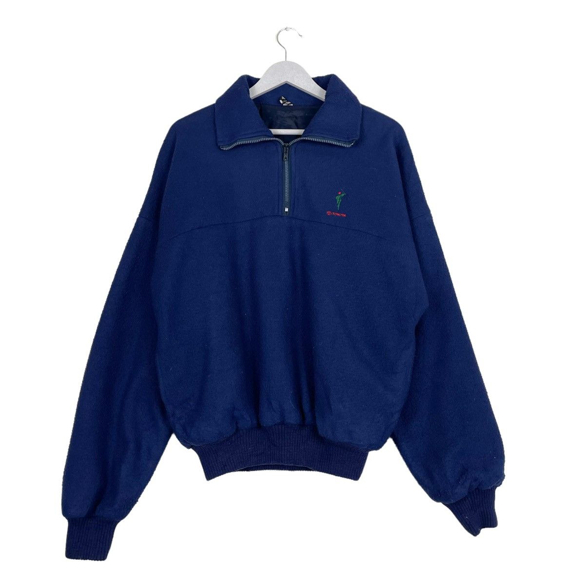 Japanese Brand 💥 90s TOYOTA HALFZIP FLEECE SWEATER MADE IN ENGLAND Size US M / EU 48-50 / 2 - 1 Thumbnail
