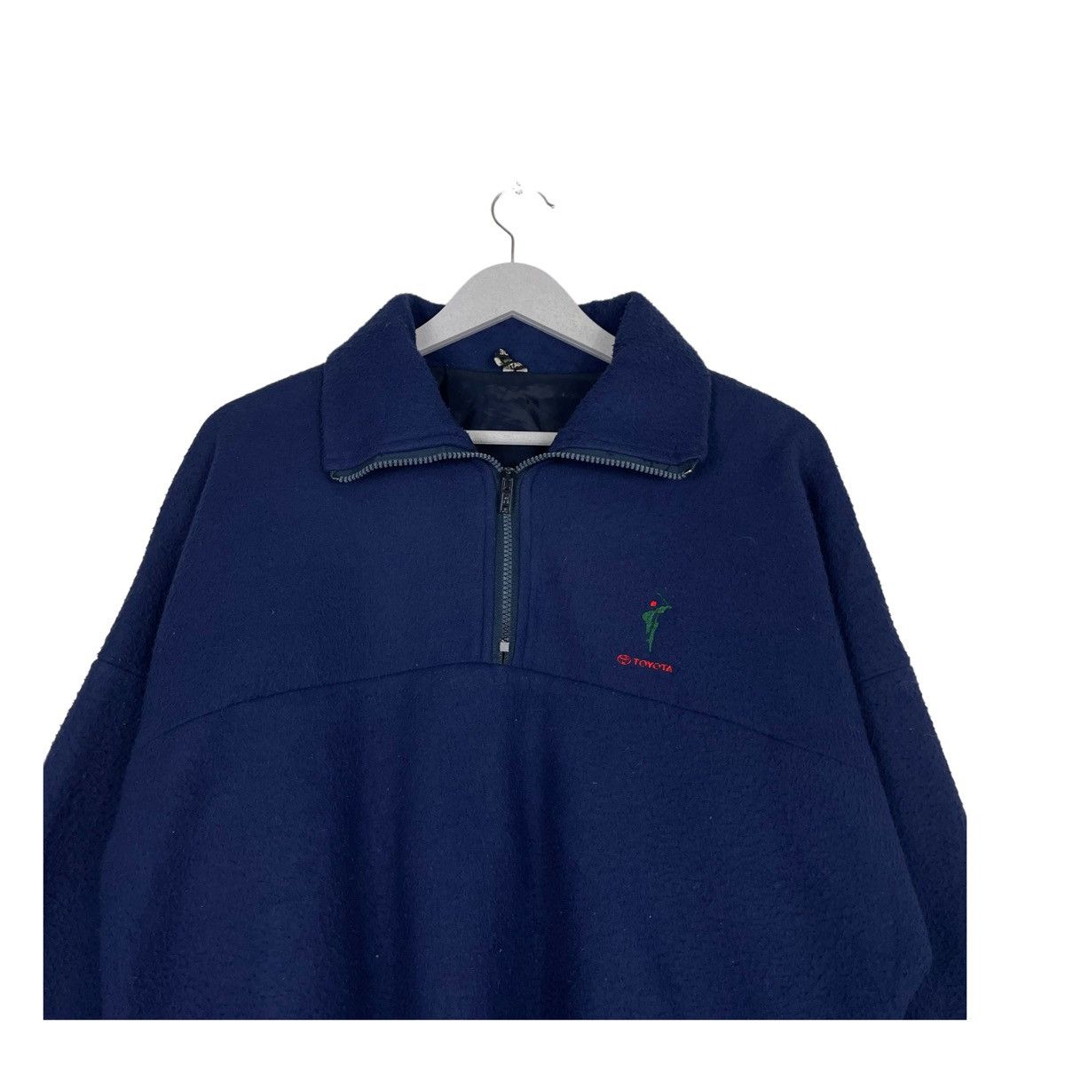 Japanese Brand 💥 90s TOYOTA HALFZIP FLEECE SWEATER MADE IN ENGLAND Size US M / EU 48-50 / 2 - 5 Thumbnail
