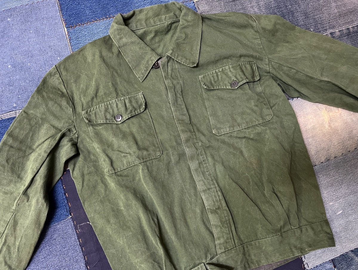 Vintage ITALIAN Olive Green 2-Pocket Work Jacket Size US S / EU 44-46 / 1 - 2 Thumbnail