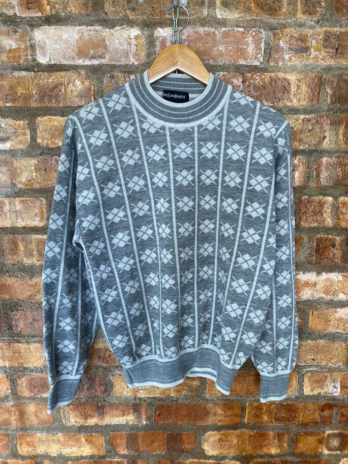 Yves Saint Laurent 90s YSL Ortega classic knit Size US M / EU 48-50 / 2 - 2 Thumbnail