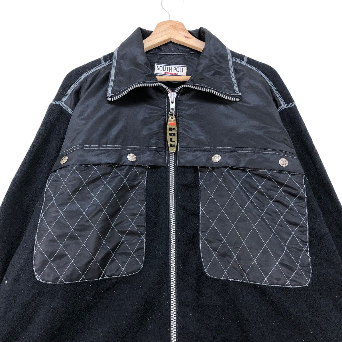 Japanese Brand Vintage South Pole SP Double Pocket Fleece Jacket Size US L / EU 52-54 / 3 - 3 Thumbnail