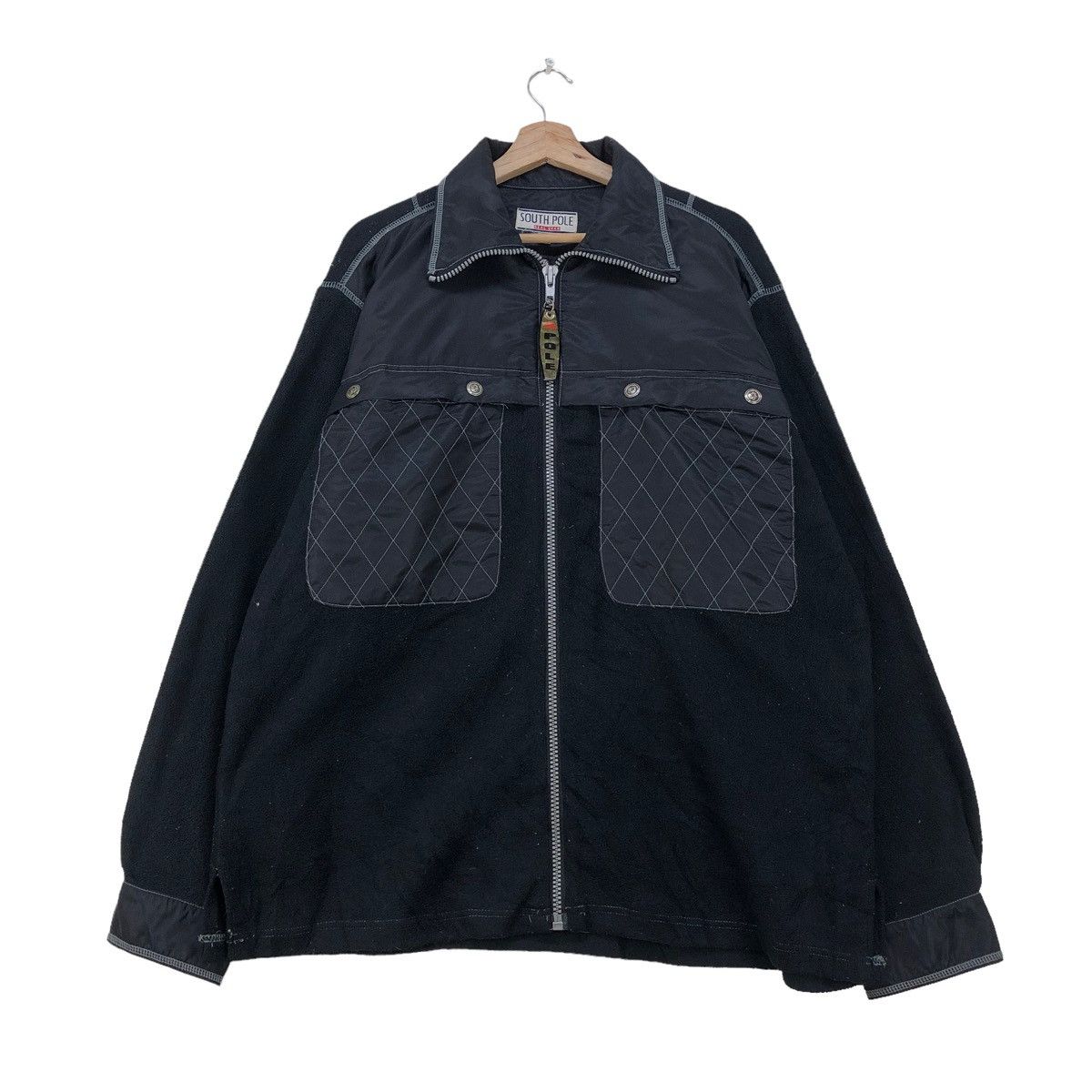 Japanese Brand Vintage South Pole SP Double Pocket Fleece Jacket Size US L / EU 52-54 / 3 - 1 Thumbnail