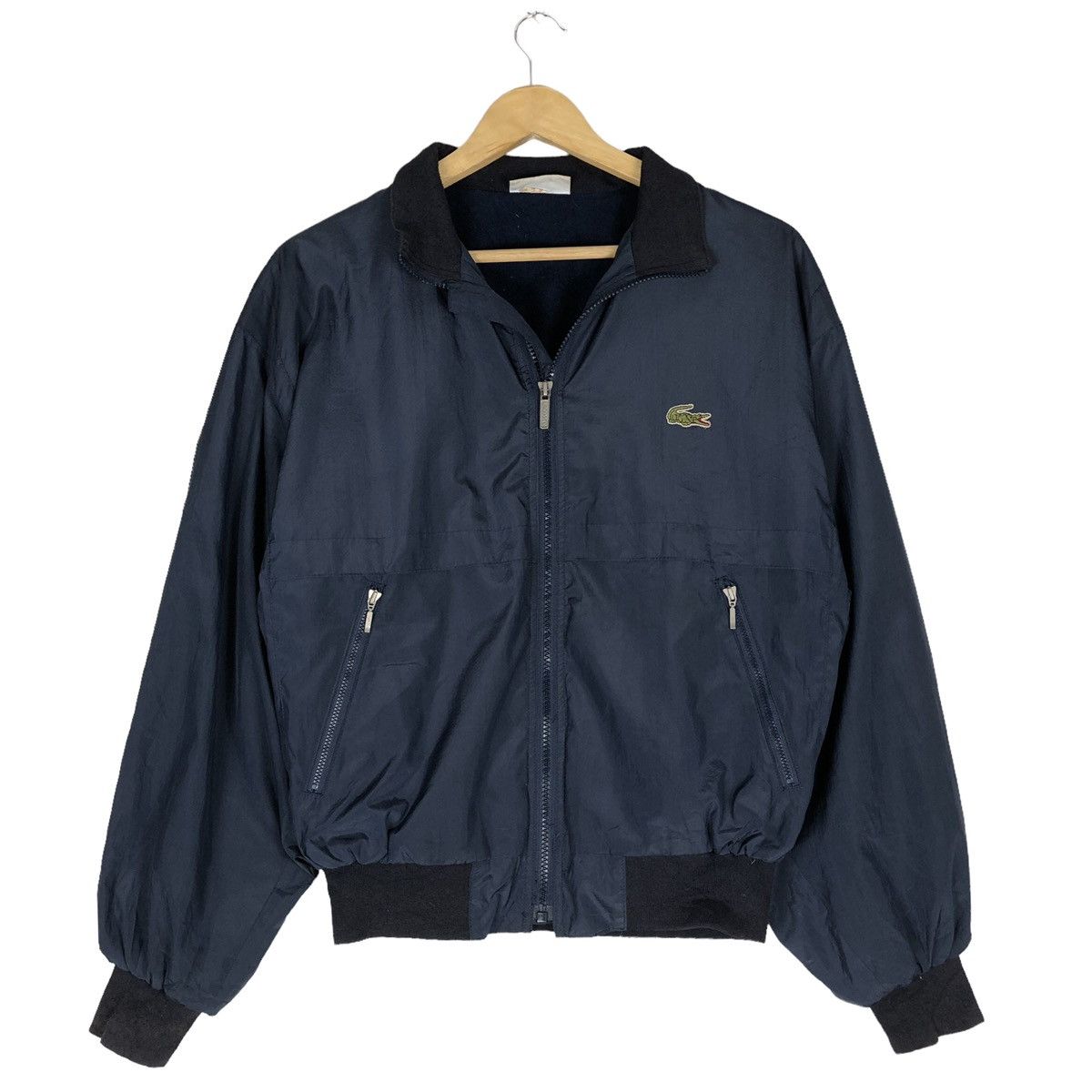 Lacoste Vintage Lacoste Big Logo Bomber Light Jacket Size US M / EU 48-50 / 2 - 1 Thumbnail