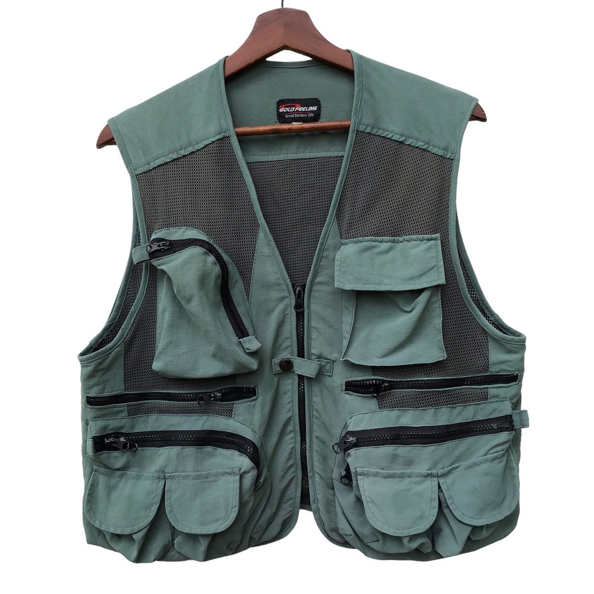 Japanese Brand 🔥Vintage Gold Feeling Outdoors Life Multi Pocket Net Vest Size US M / EU 48-50 / 2 - 1 Thumbnail