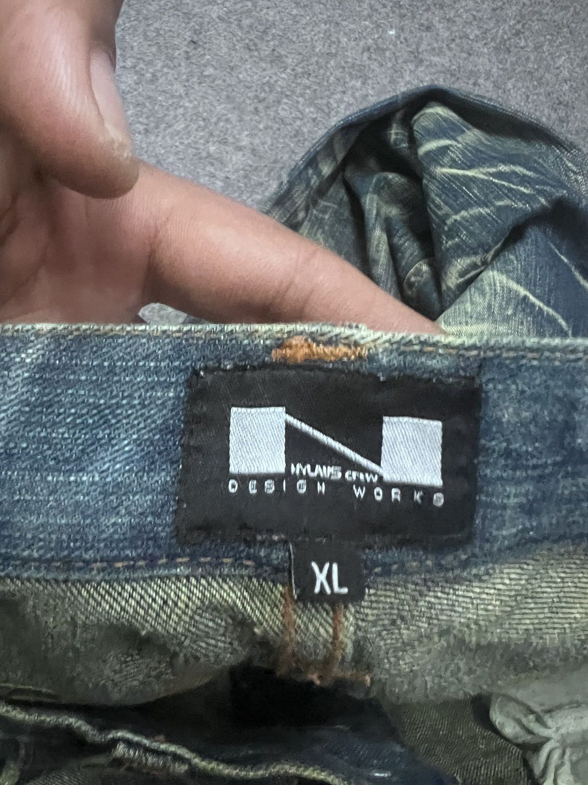 Japanese Brand FLARED💥THRASHED NYLAUS DISTRESSED TWIST DENIM PANT Size US 31 - 7 Thumbnail