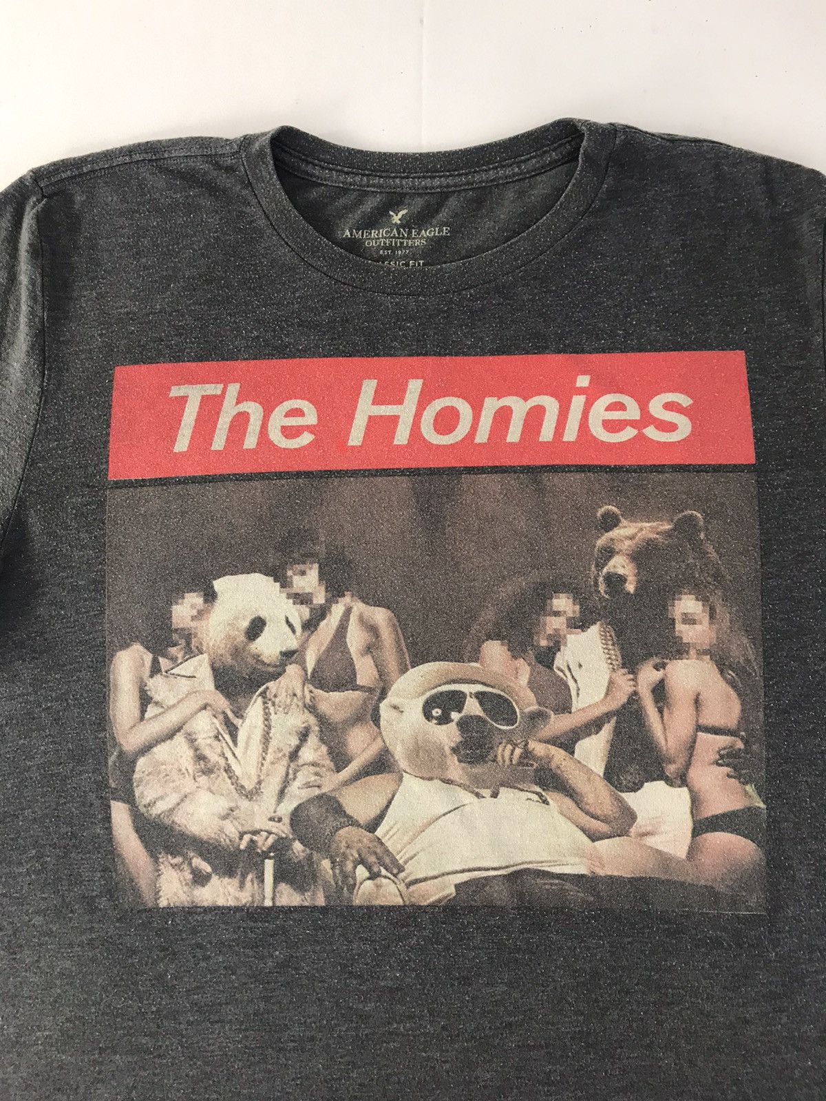 American Eagle Outfitters The Homies American Eagle Outfitter Big Box Logo Printed Tee Size US L / EU 52-54 / 3 - 3 Thumbnail